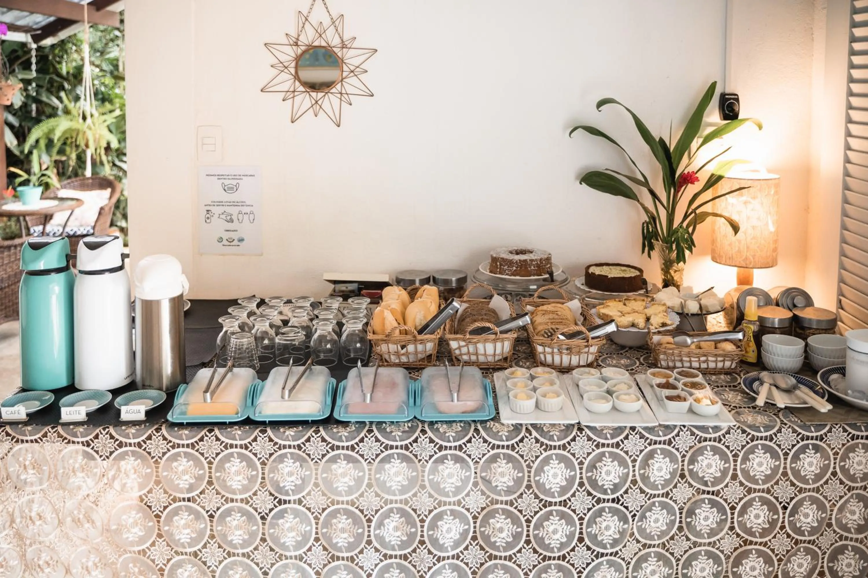 Continental breakfast in Bonito Paraiso Ilha Grande