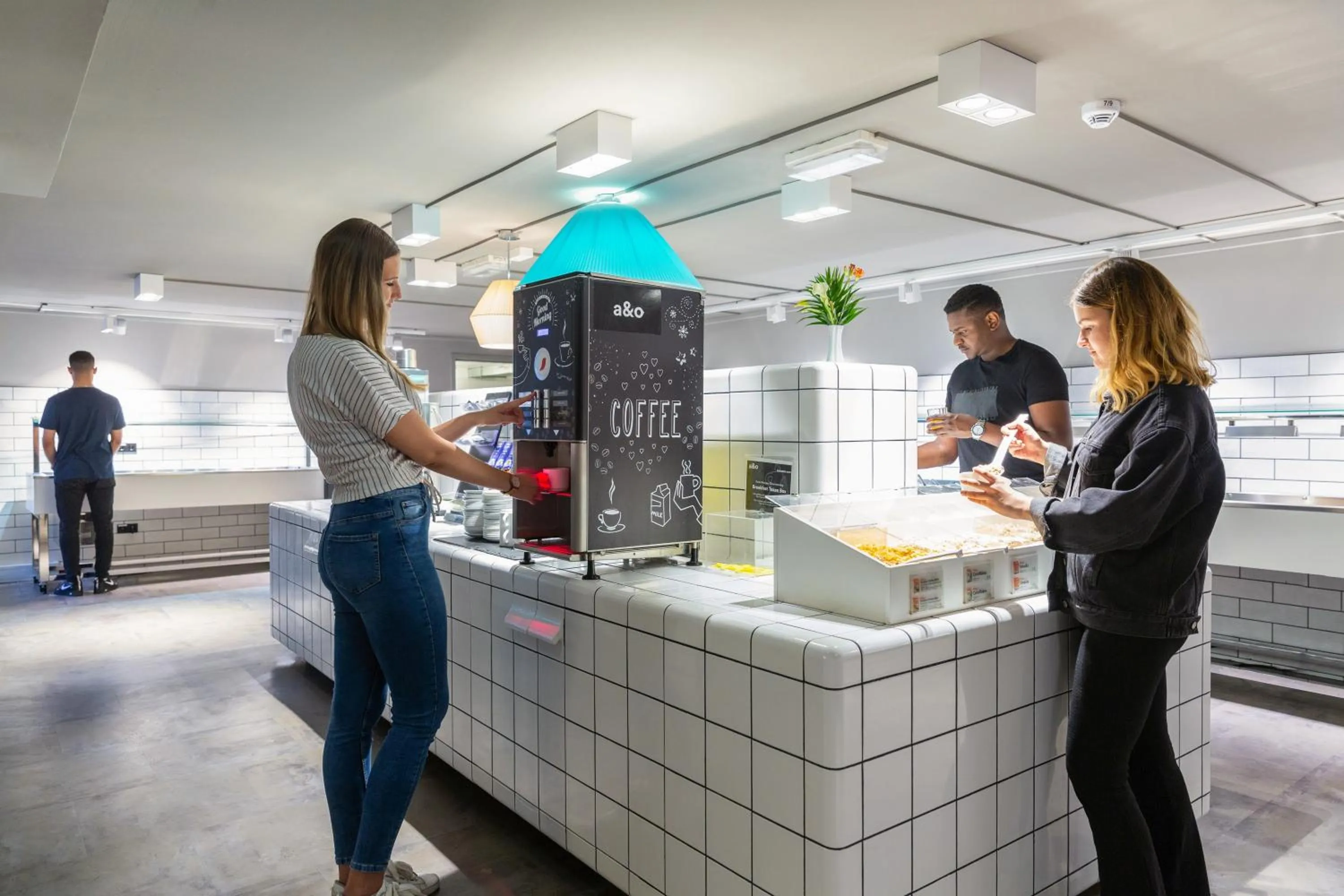 Buffet breakfast in a&o Düsseldorf Hauptbahnhof