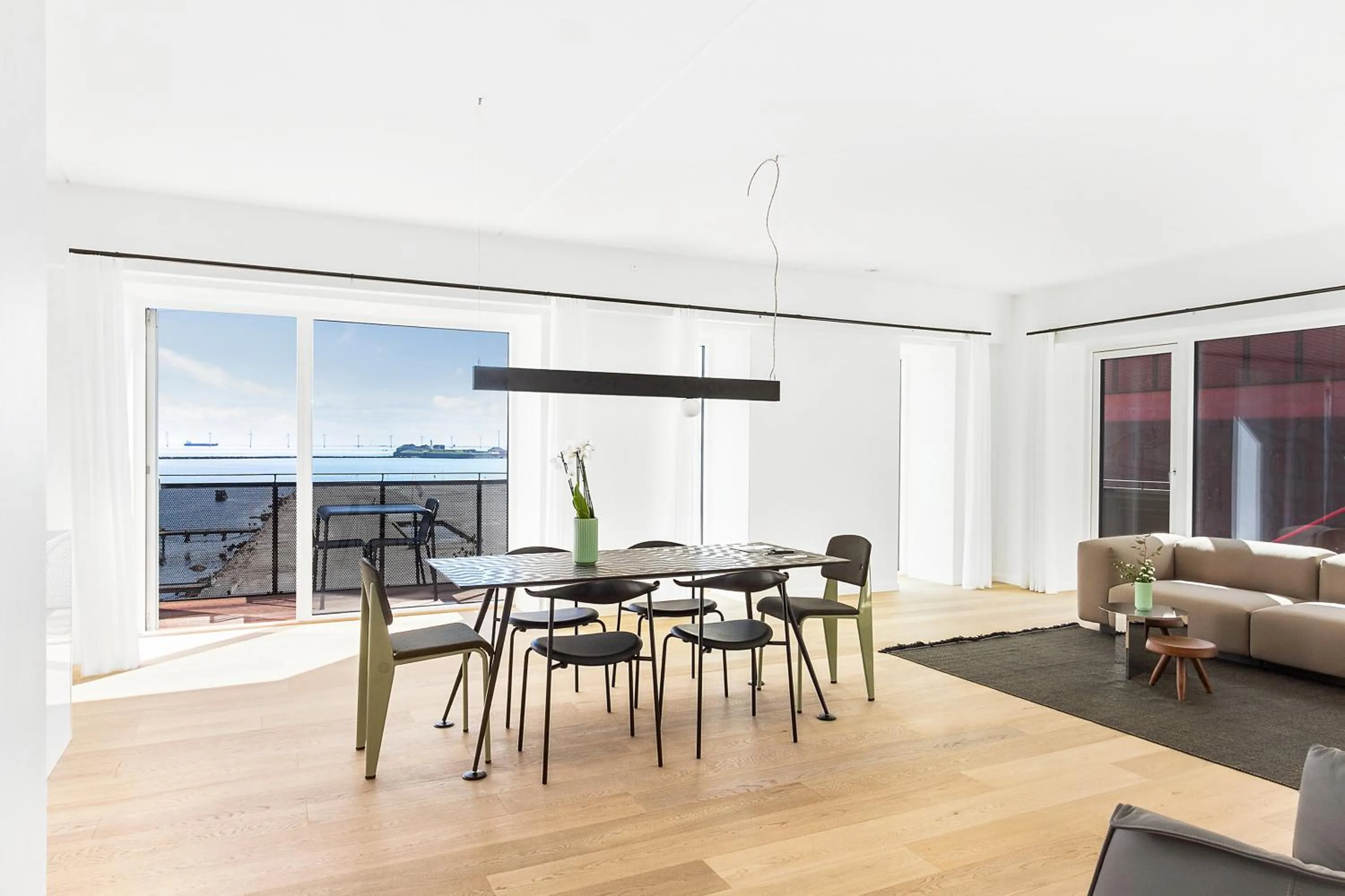 Seating area in STAY Seaport