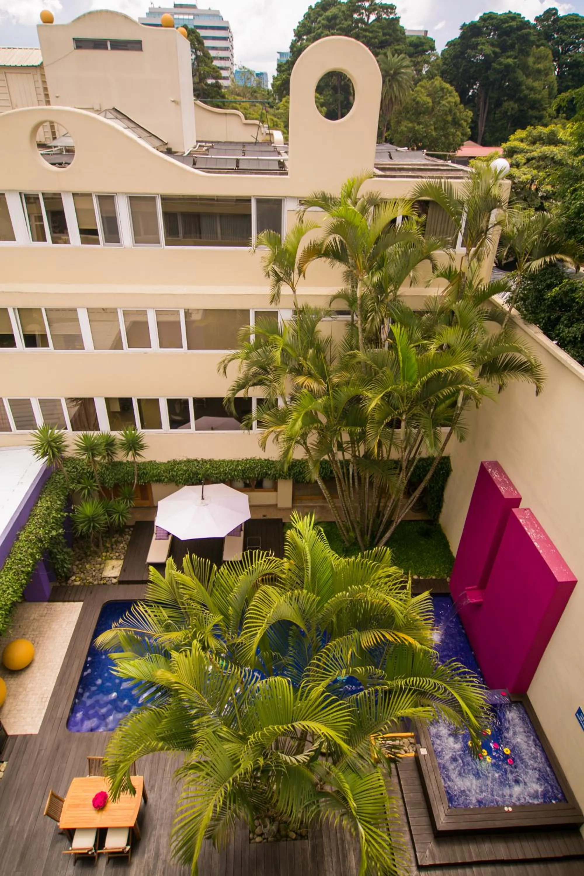 Pool view in Apart-Hotel Casa Serena