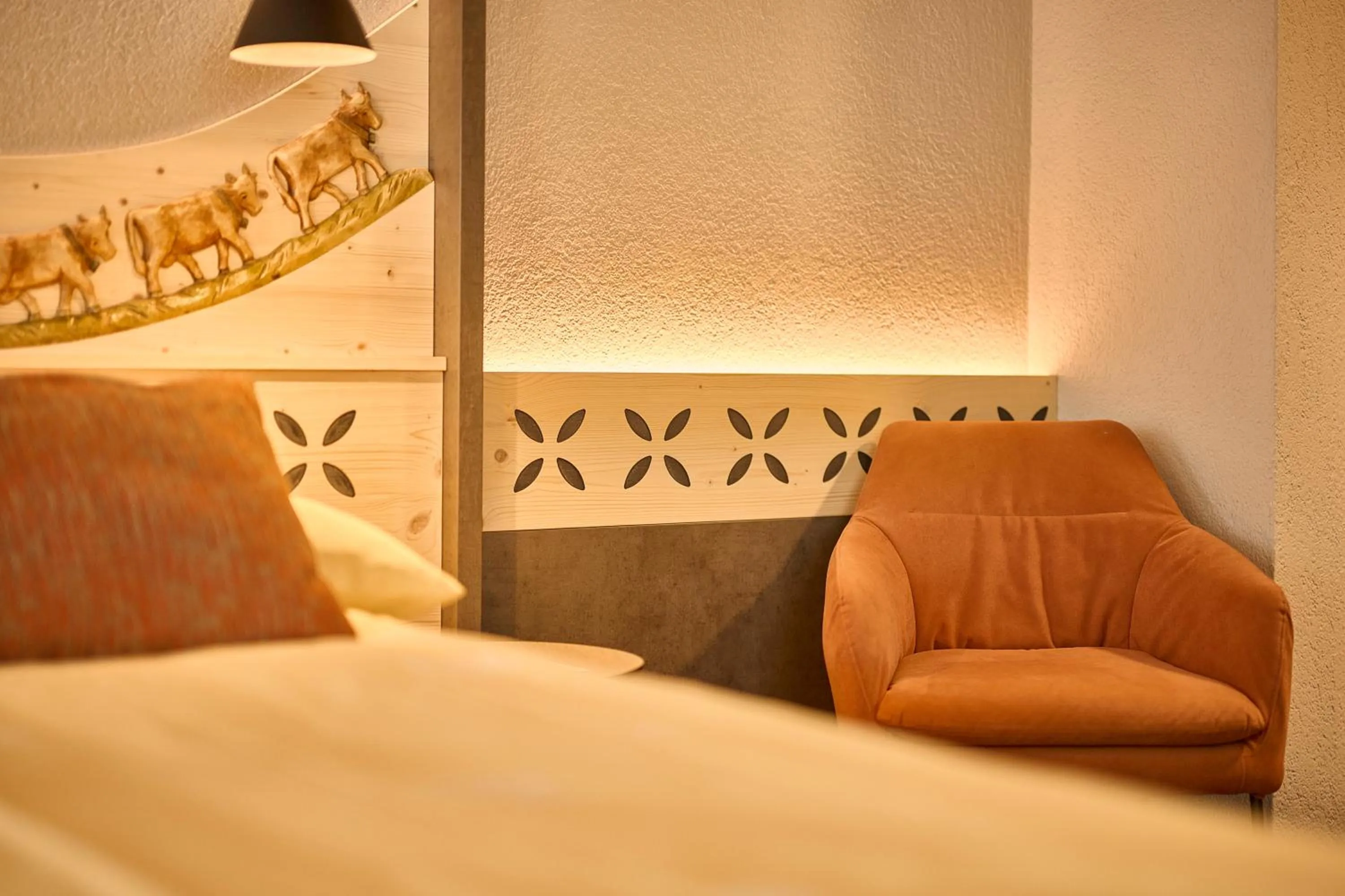 Decorative detail, Bed in Hotel Central Wolter - Grindelwald