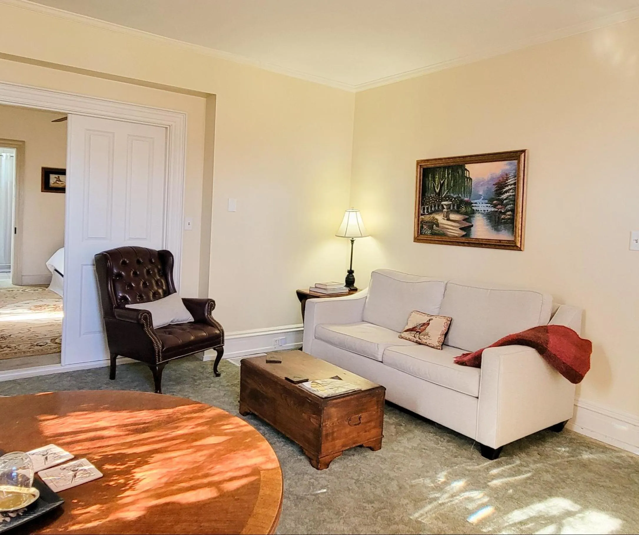 Living room, Bed in Pheasant Field Bed and Breakfast