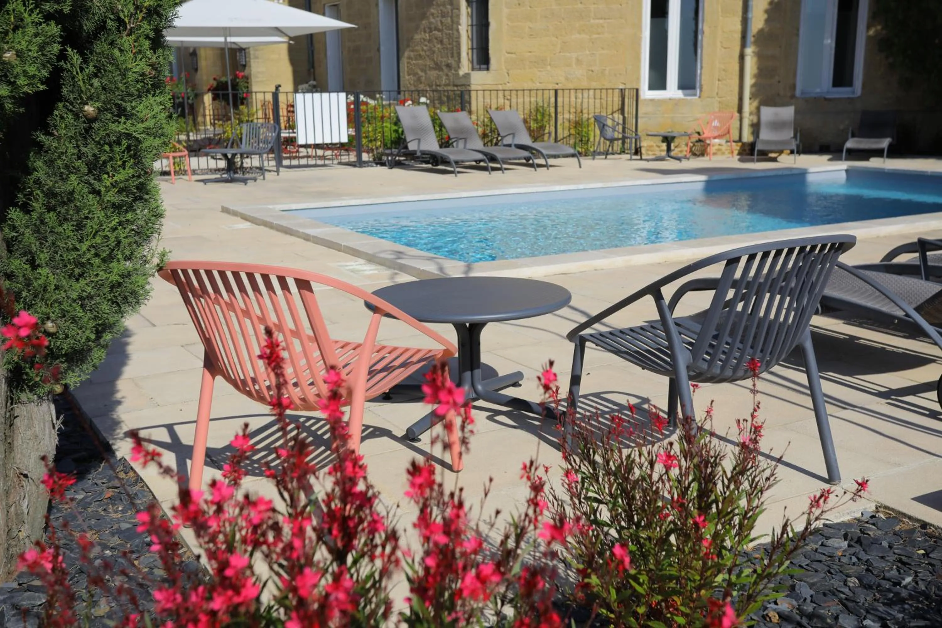 Patio in Hostellerie du Château des Fines Roches