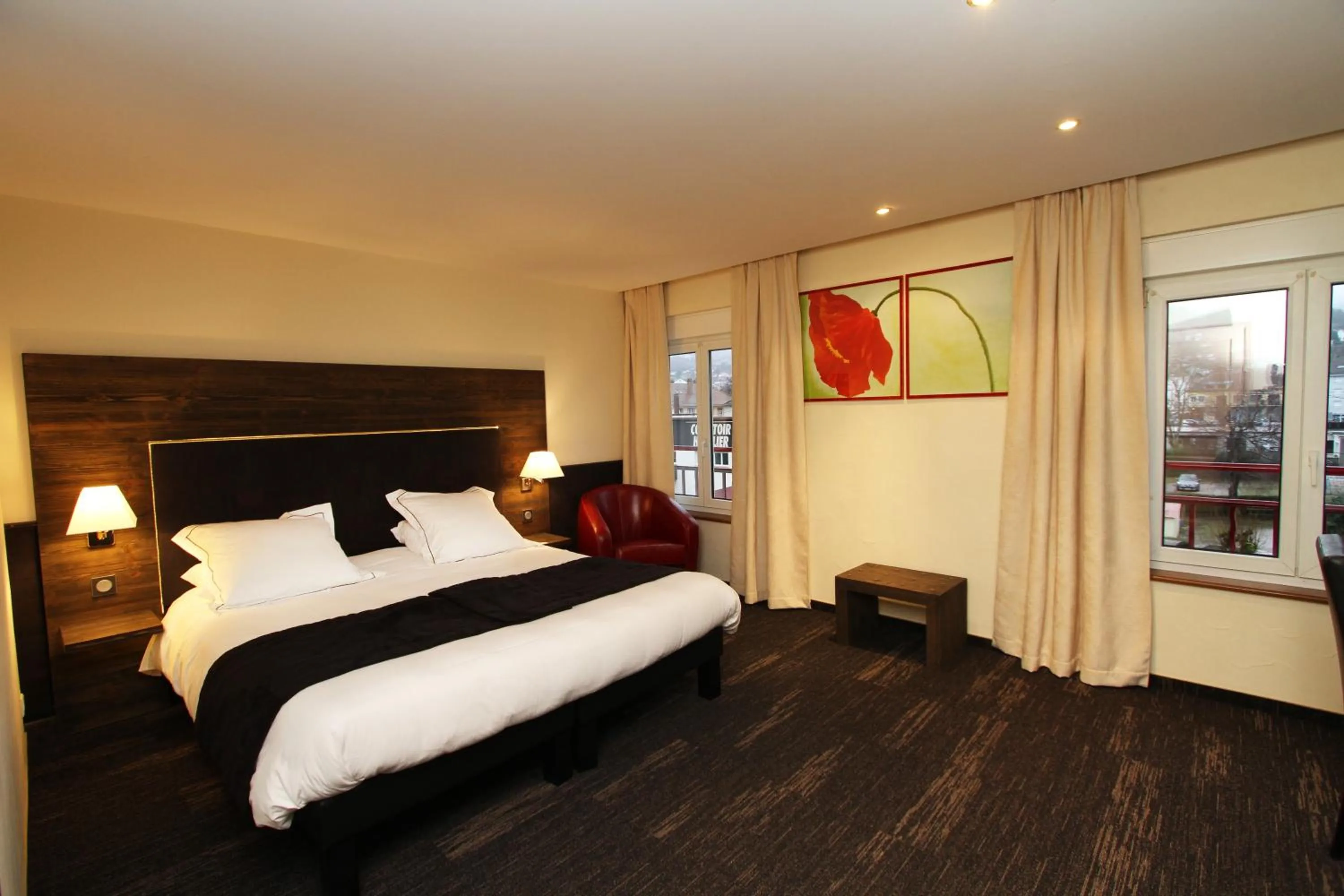 Bed in Hotel de la Jamagne & Spa