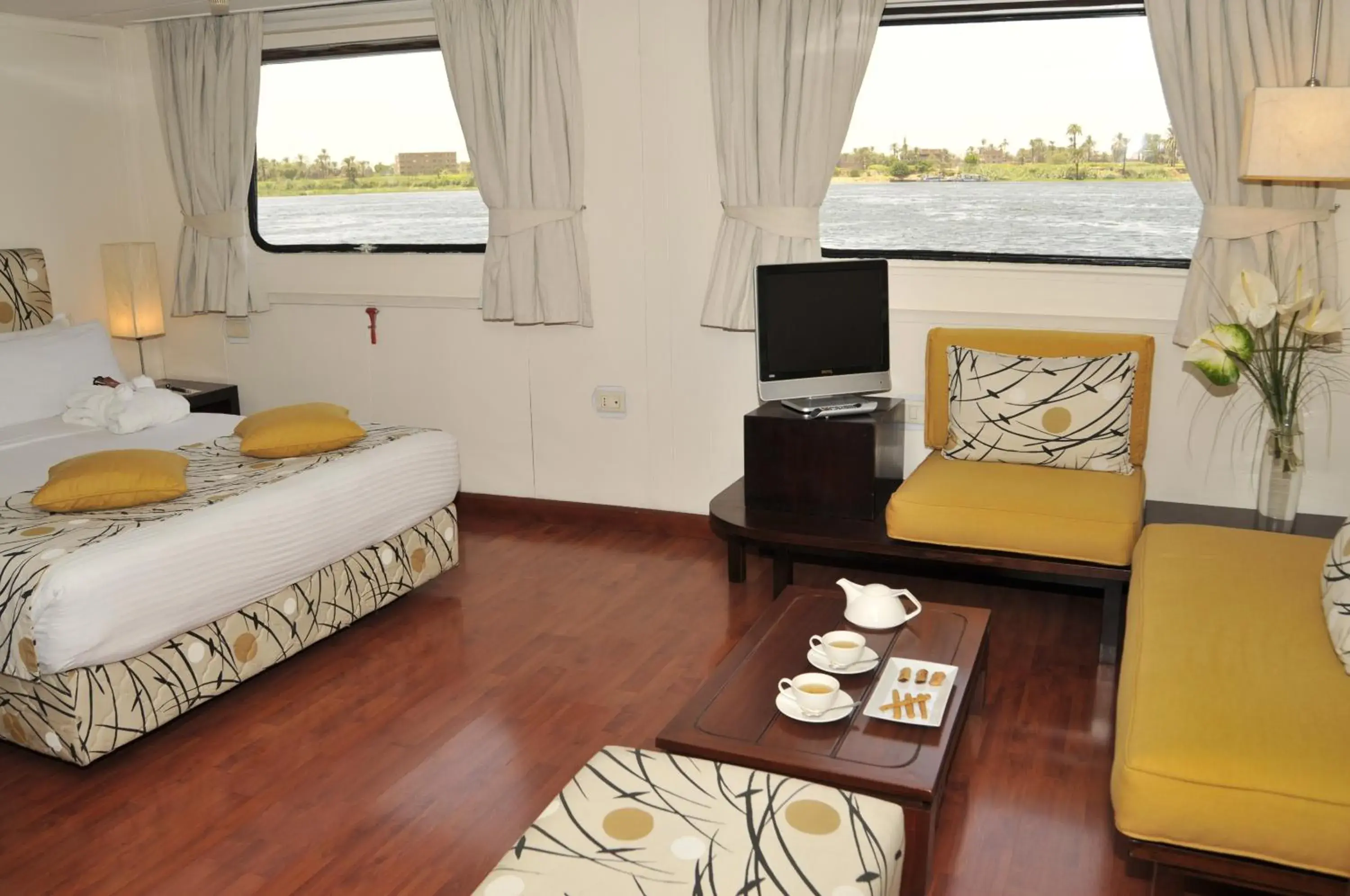 Suite with River View with Sightseeing - single occupancy in M/Y Alexander The Great Nile Cruise - 4 Nights Every Monday From Luxor - 3 Nights Every Friday from Aswan Suite with River View with Sightseeing - single occupancy in M/Y Alexander The Great Nile Cruise - 4 Nights Every Monday From Luxor - 3 Nights Every Friday from Aswan