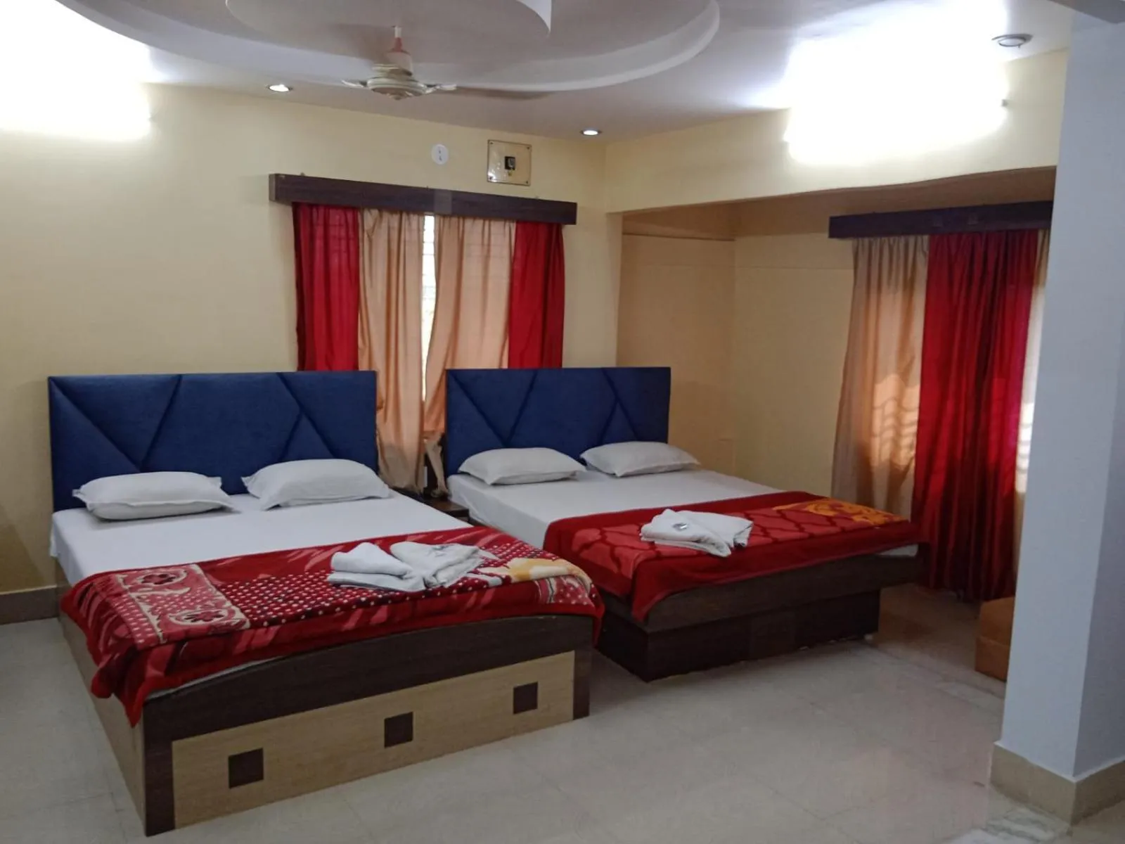 Bed in Hotel Srikrishna International
