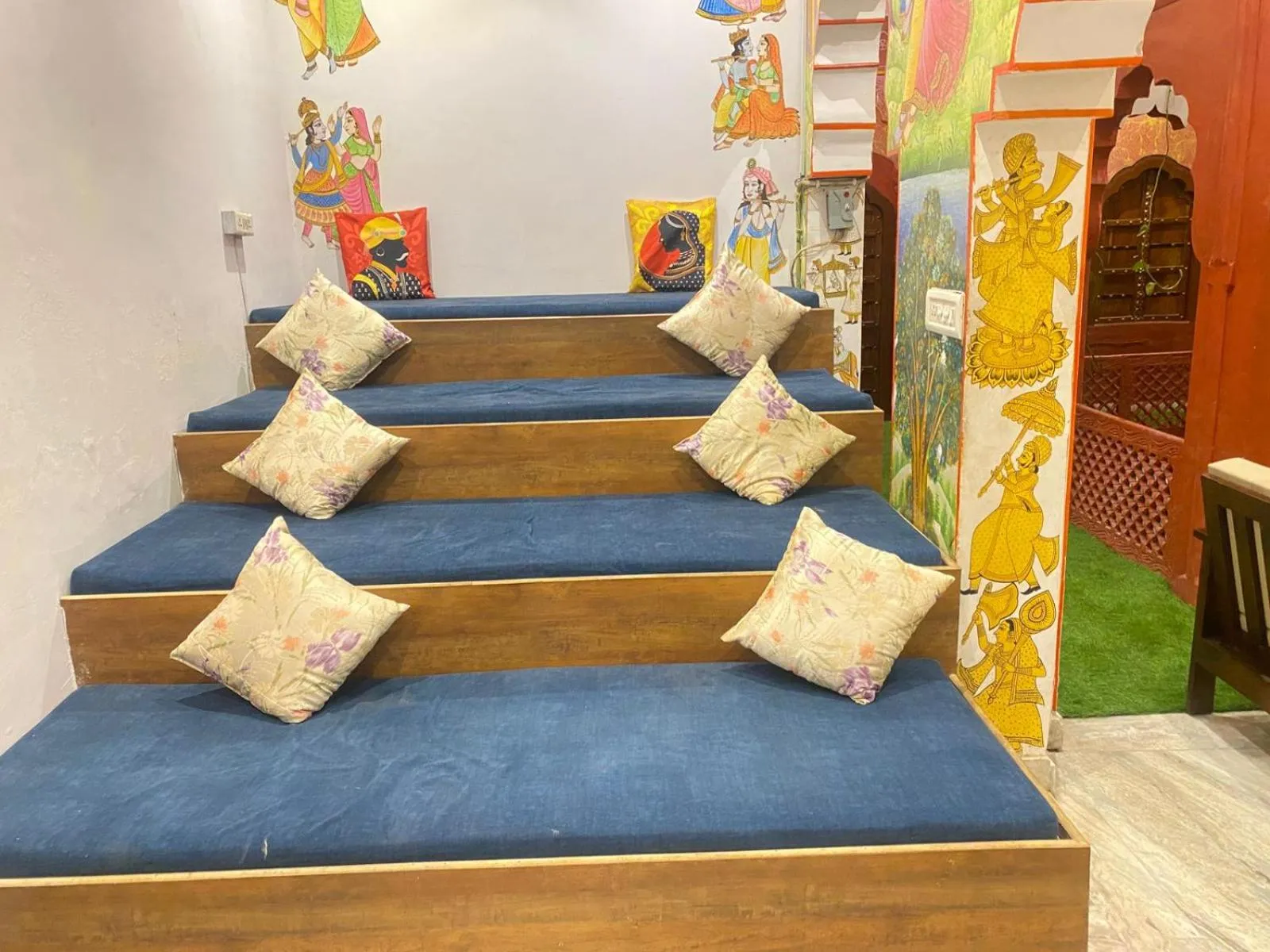 Lobby or reception, Bed in Stamps By Eight Continents, Pushkar