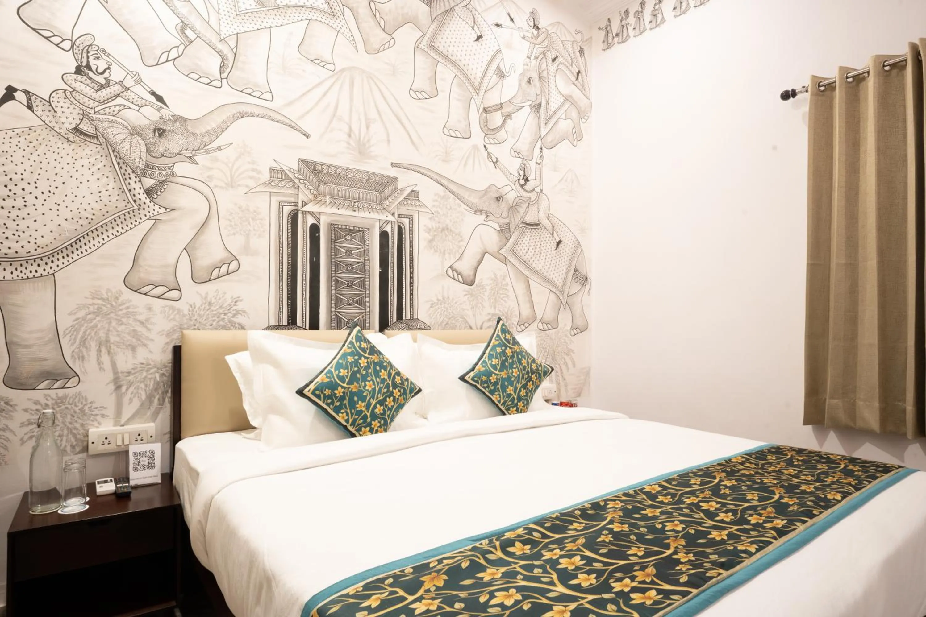 Bedroom, Bed in Stamps By Eight Continents, Pushkar