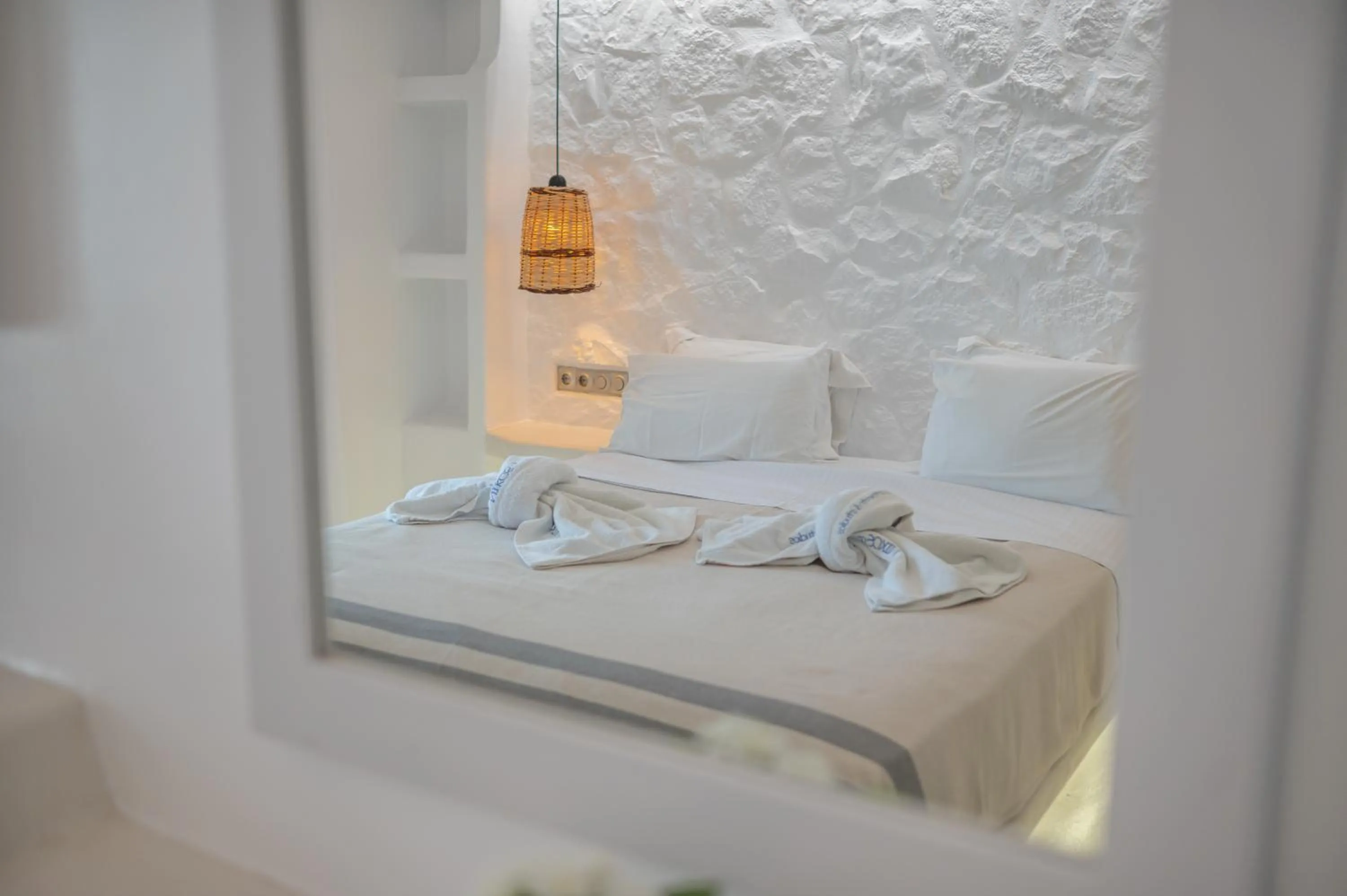 Bedroom, Bed in Nikos Apartments and Studios