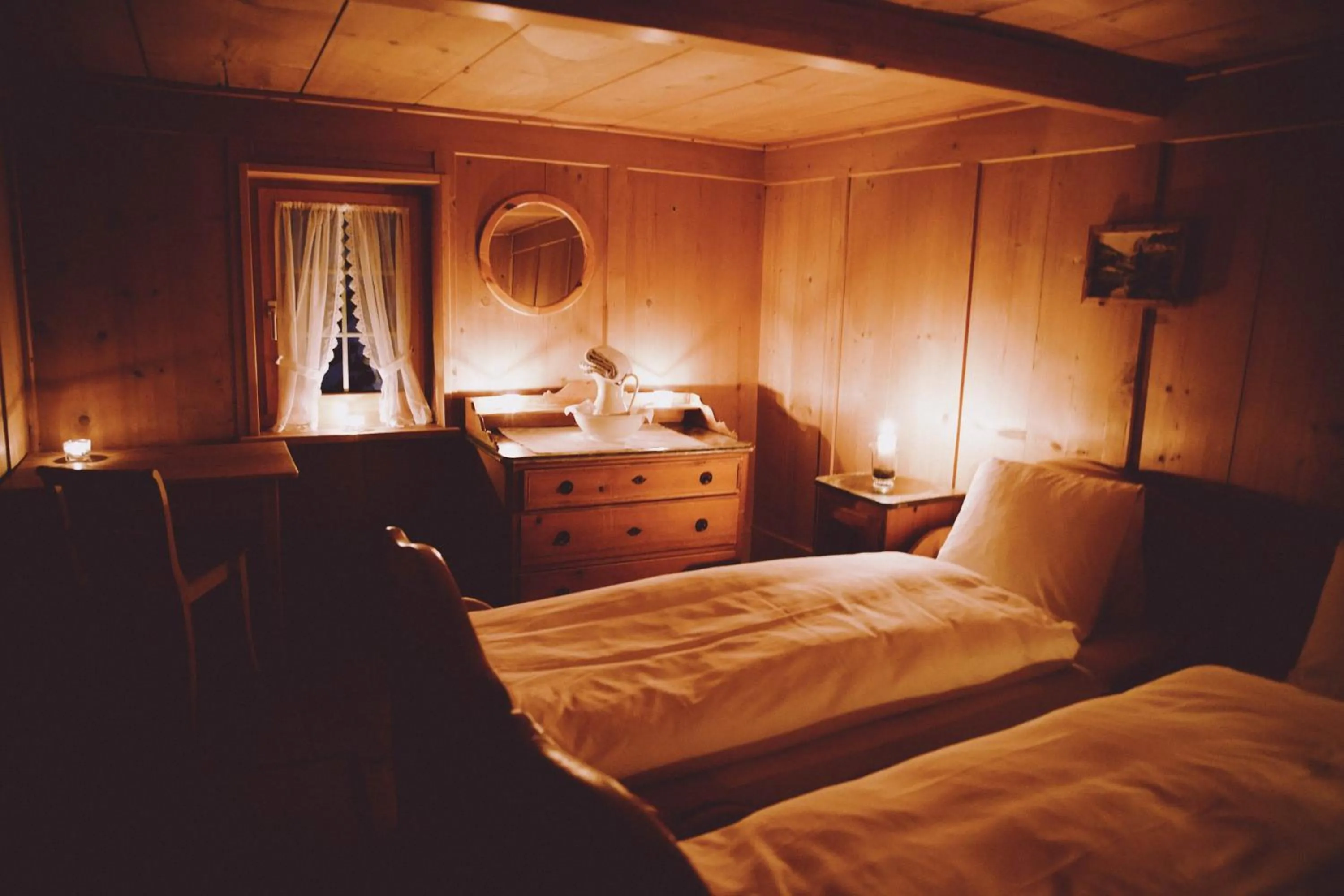 Photo of the whole room, Bed in Berghaus Sulzfluh