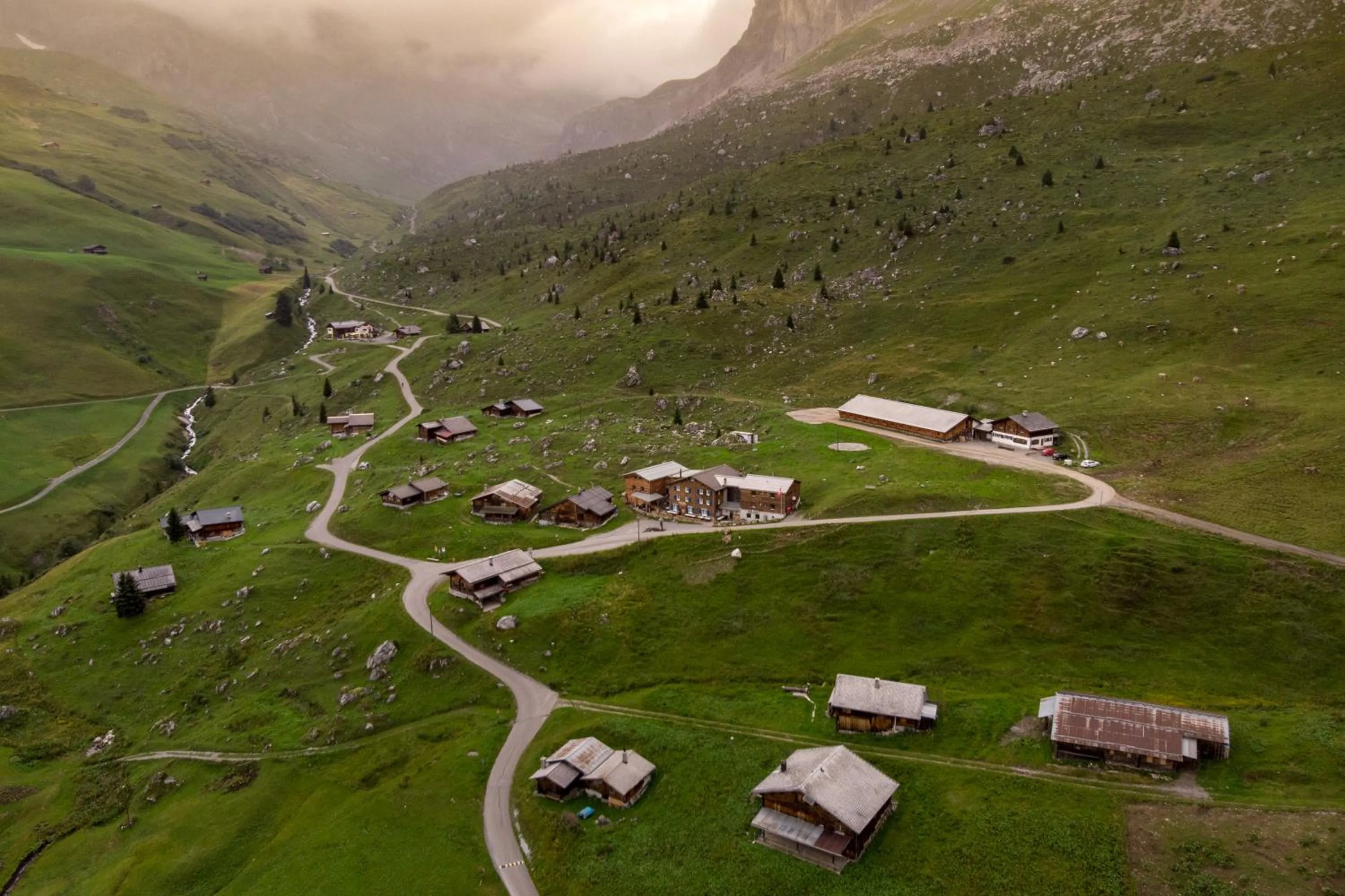 Natural landscape in Berghaus Sulzfluh