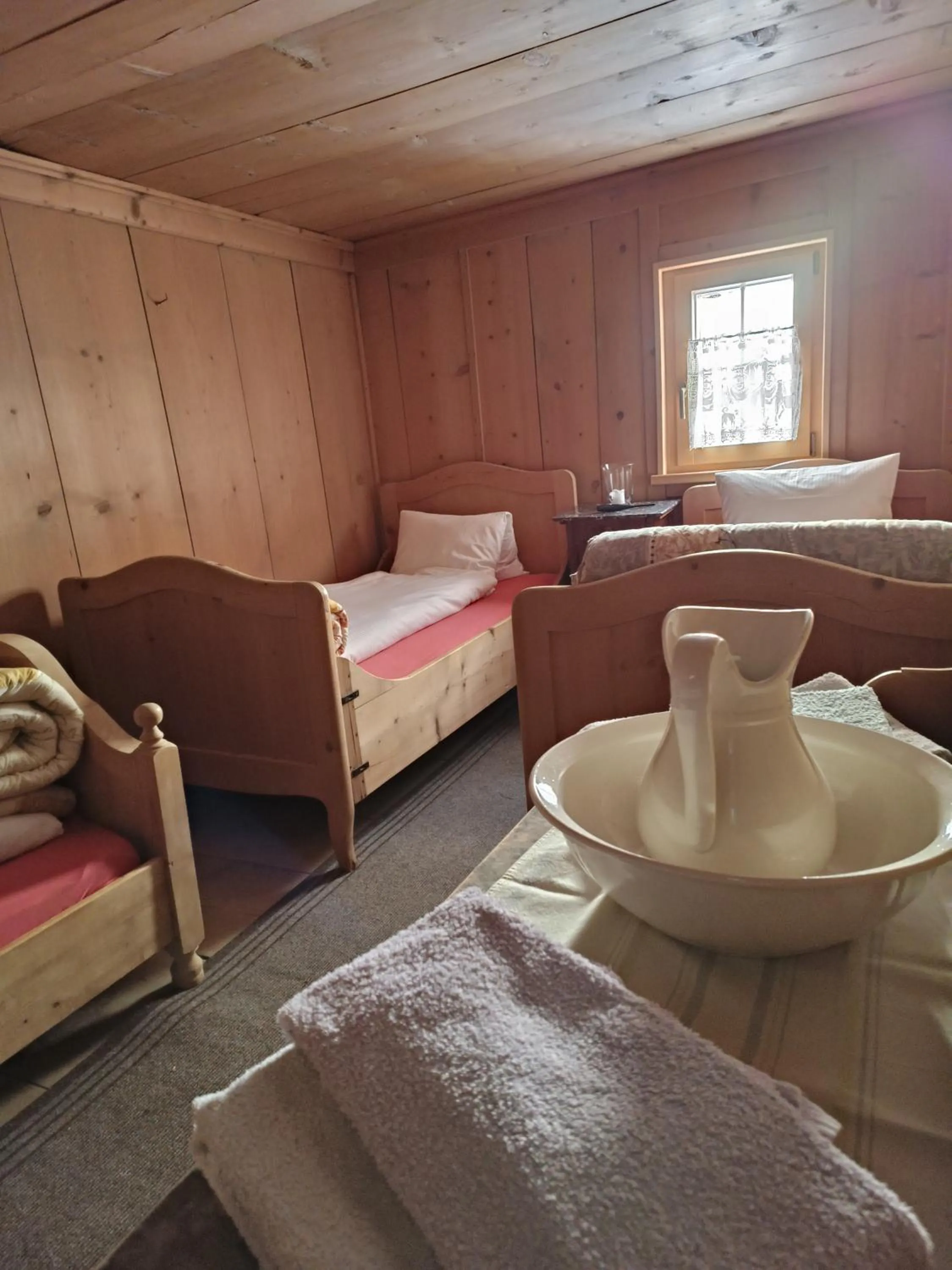 Photo of the whole room, Bed in Berghaus Sulzfluh