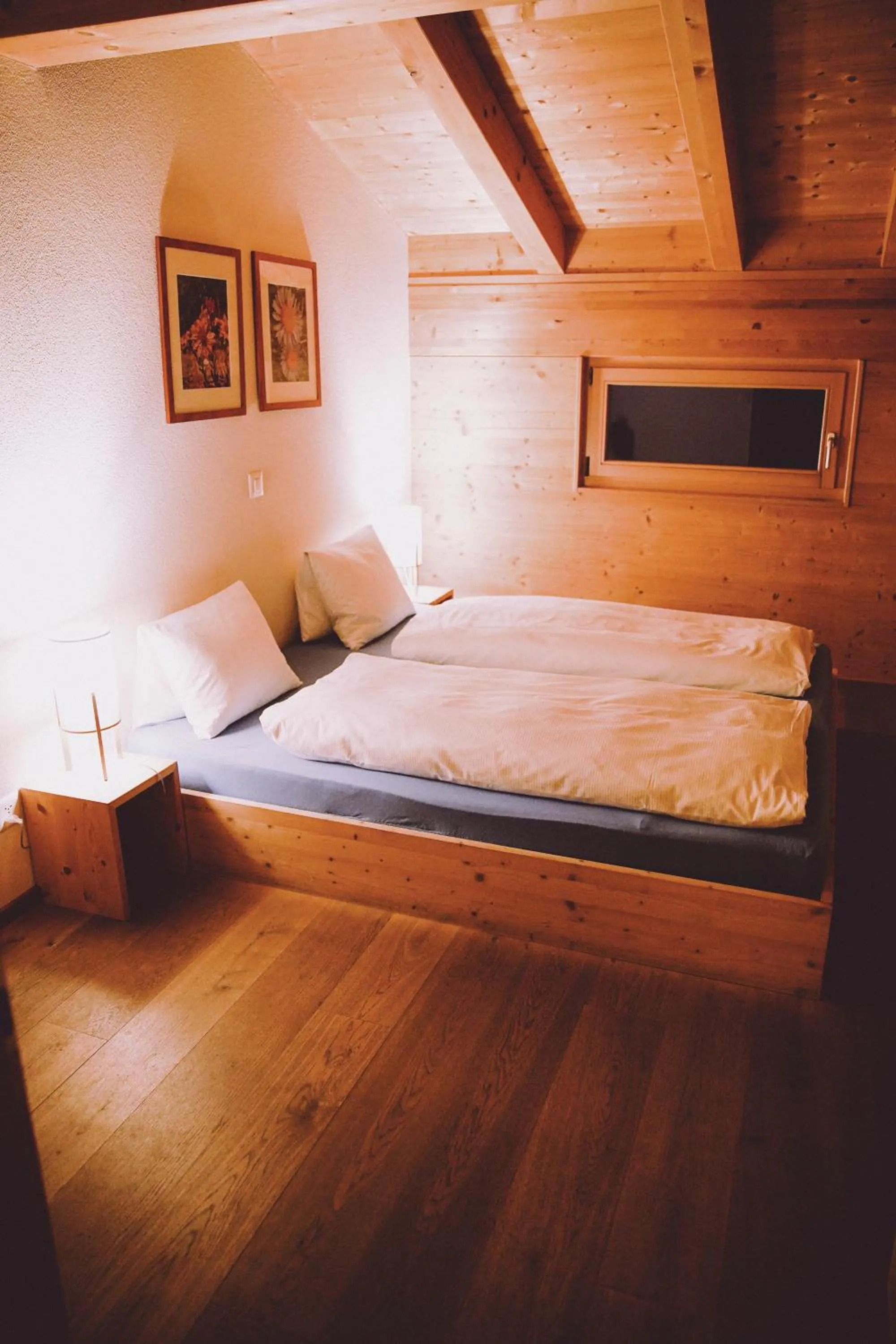 Photo of the whole room, Bed in Berghaus Sulzfluh