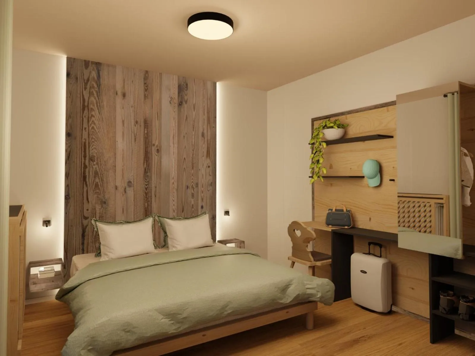 Bed in Hotel Dolomiti Des Alpes