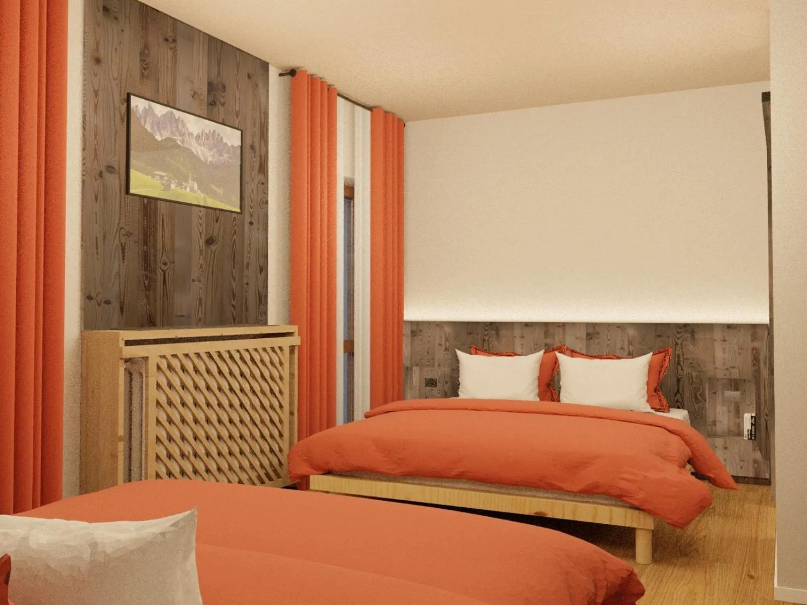 Bed in Hotel Dolomiti Des Alpes