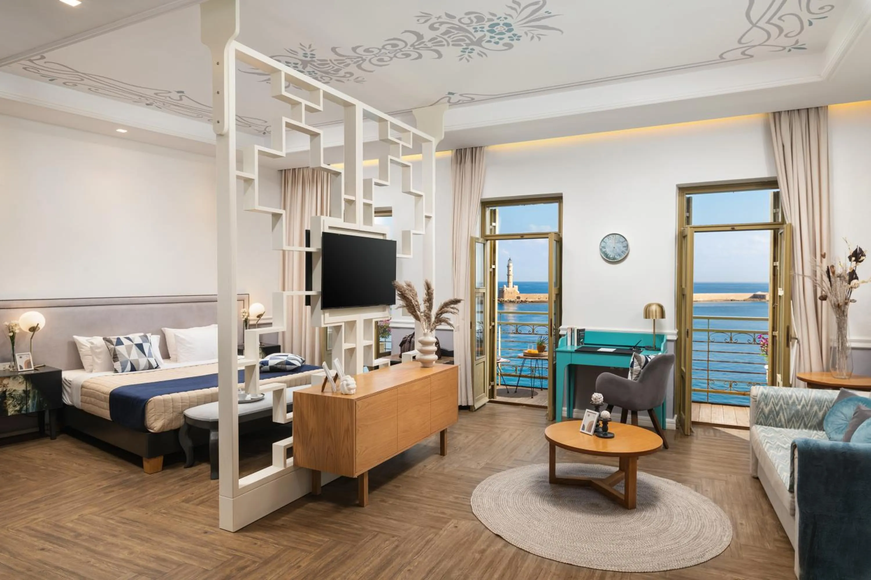 View (from property/room), Bed in Elia Palatino Hotel