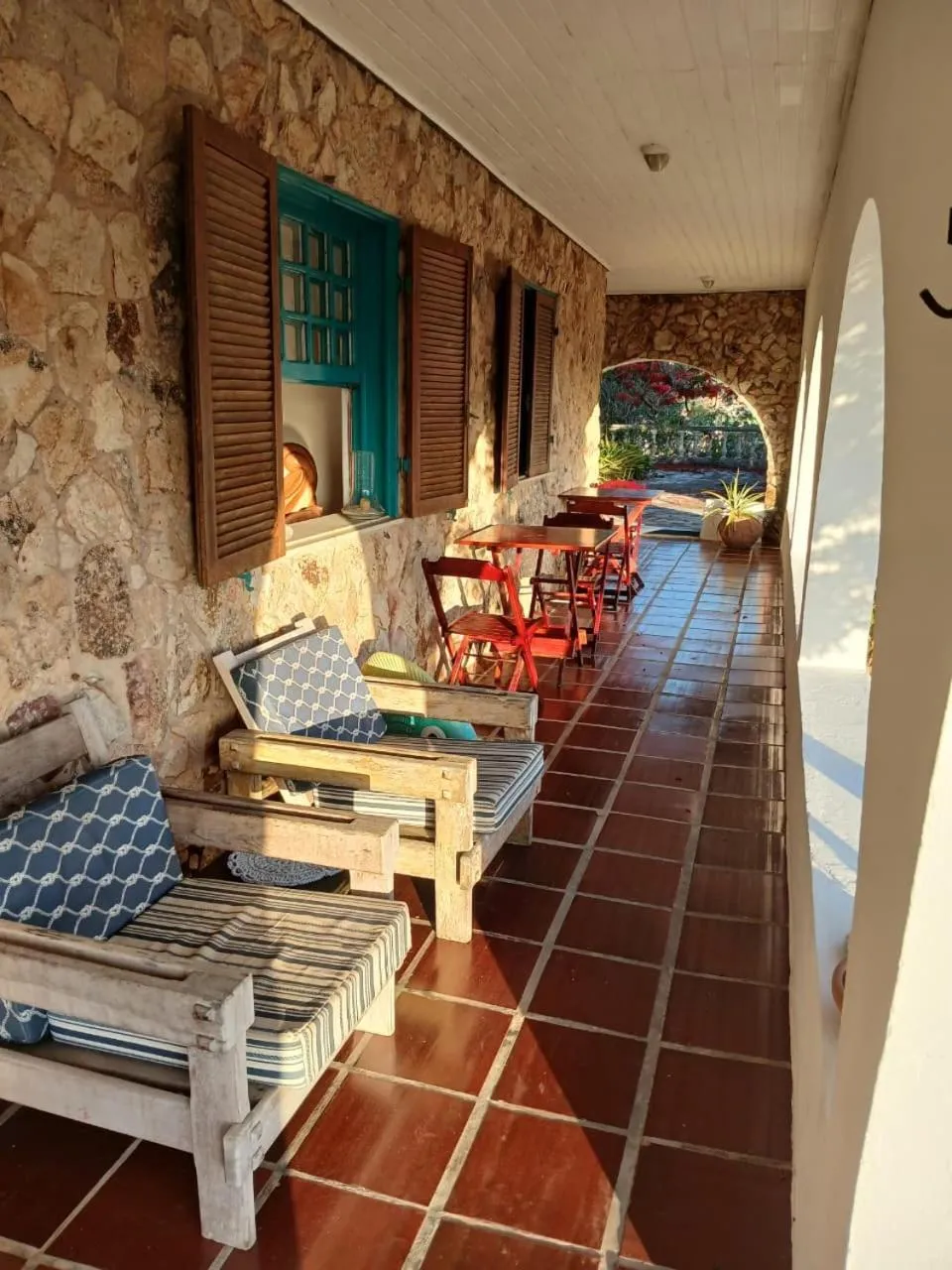 Patio in Casa Dos Arcos Bed and Breakfast
