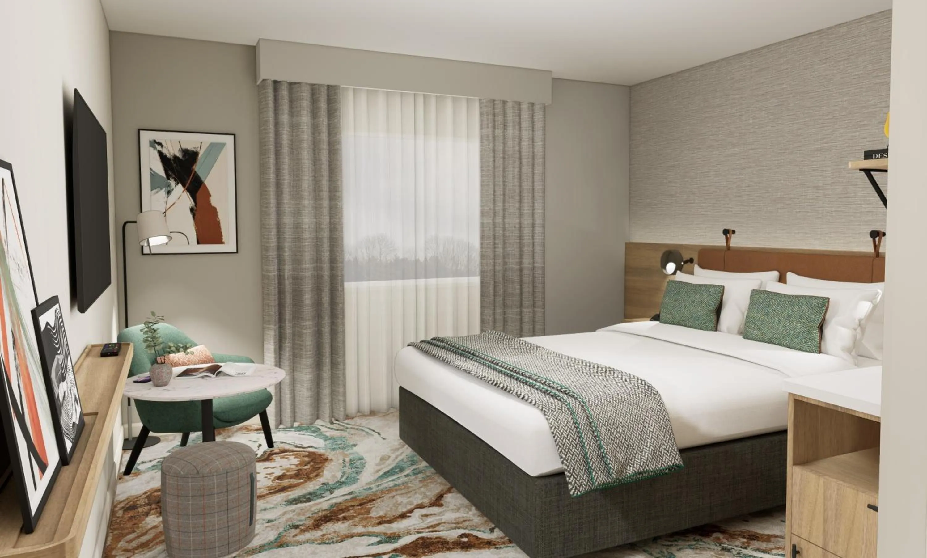 Photo of the whole room, Bed in voco Rockingham Forest Corby by IHG