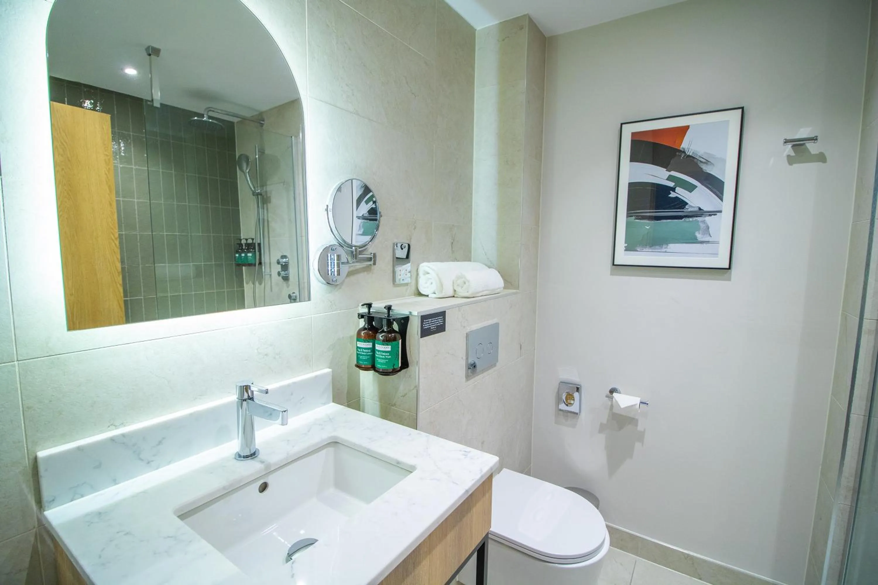 Bathroom in voco Rockingham Forest Corby by IHG