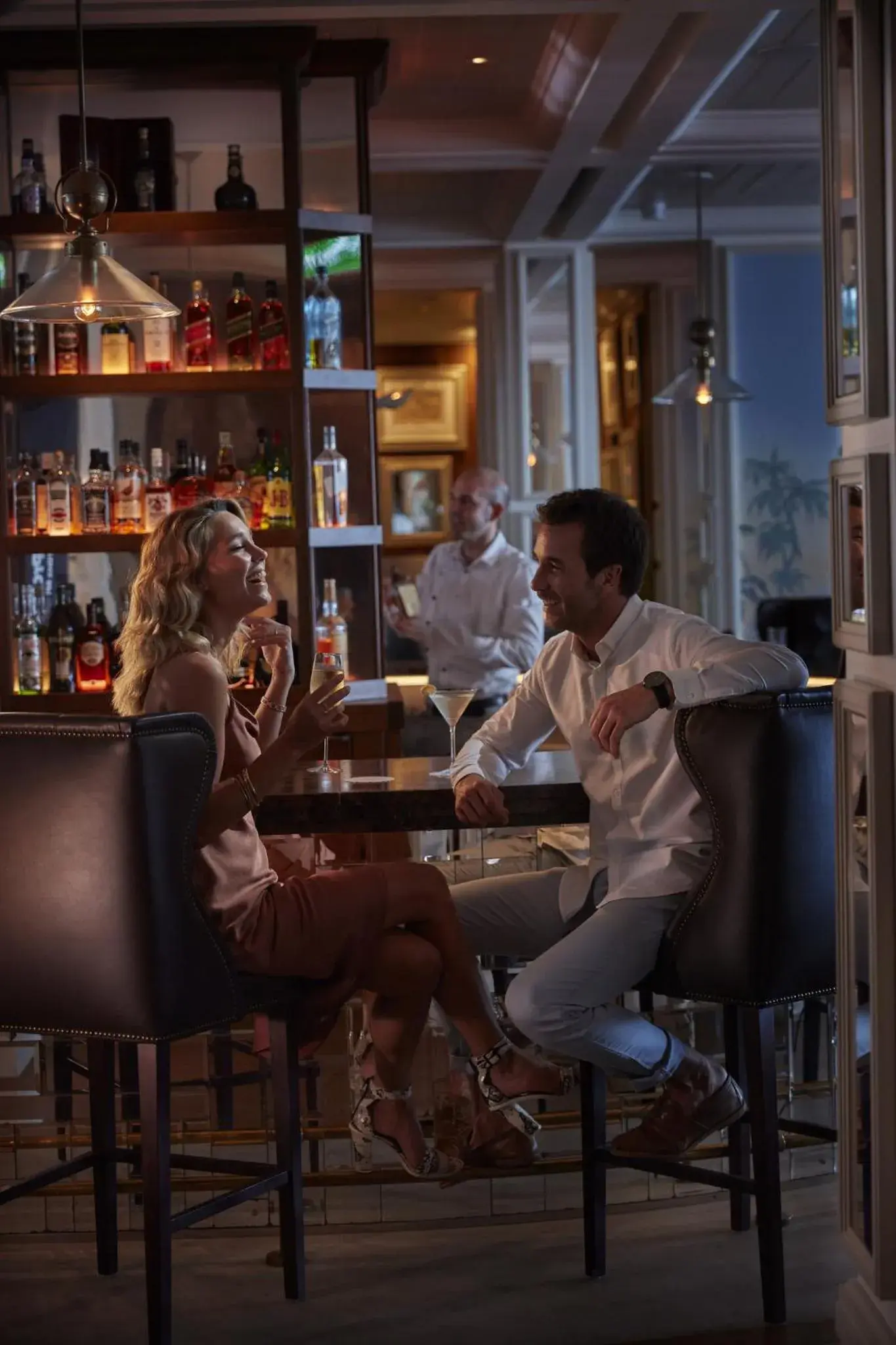 Lounge or bar in Mandarin Oriental, Canouan Lounge or bar in Mandarin Oriental, Canouan