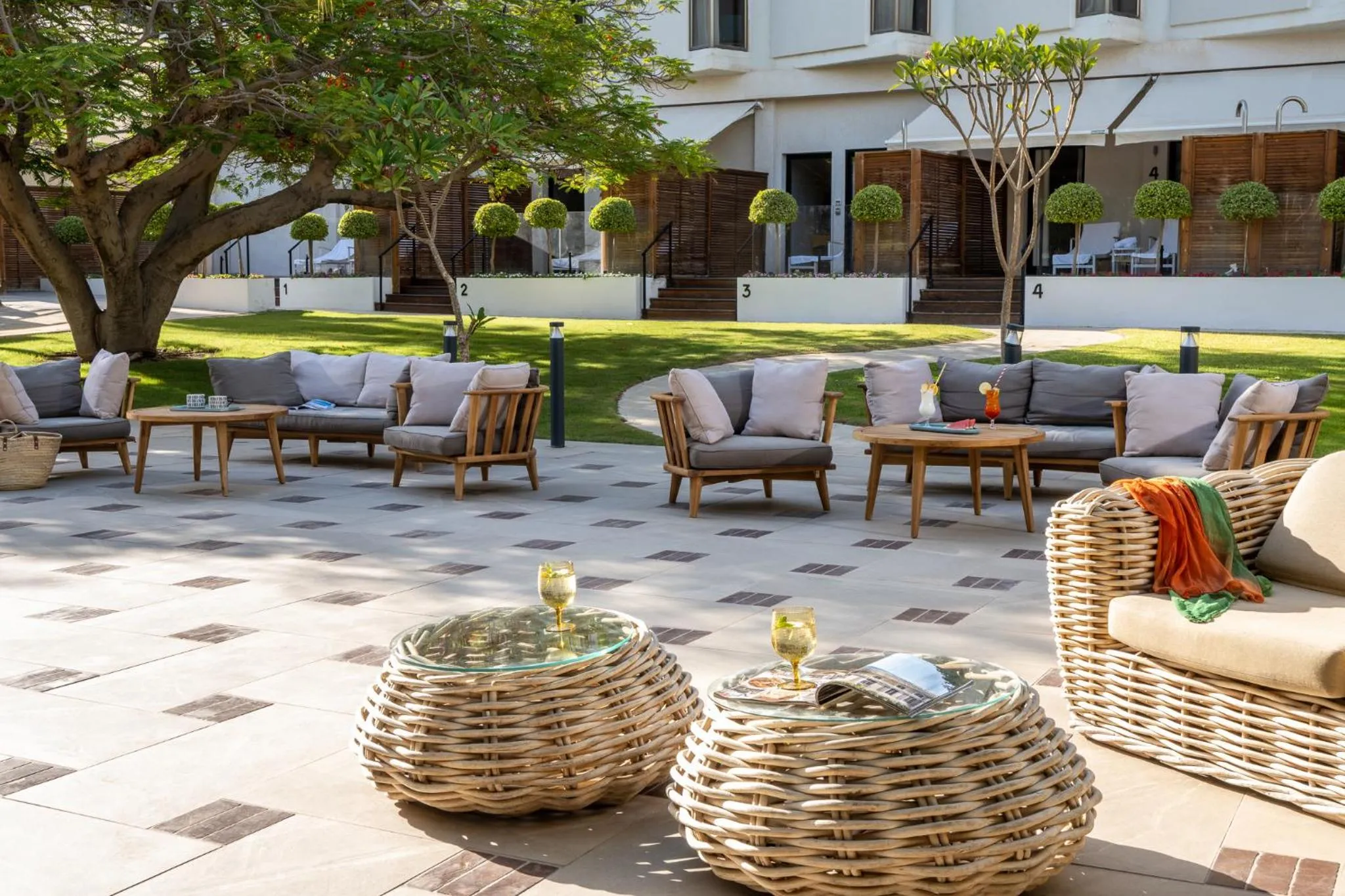 Patio in Oasis Spa Club Dead Sea Hotel - 18 years Plus