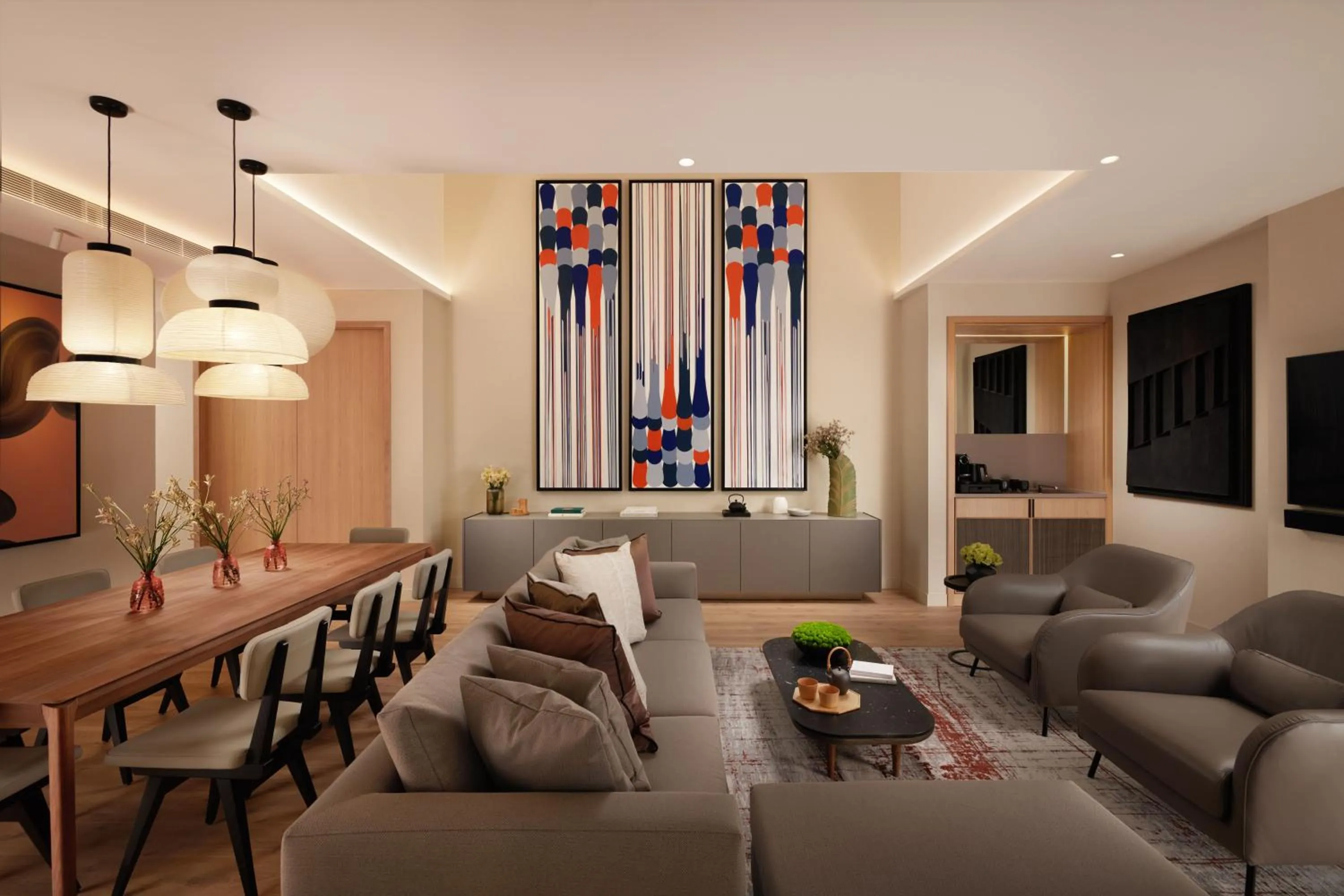 Living room in Nobu Hotel London Portman Square