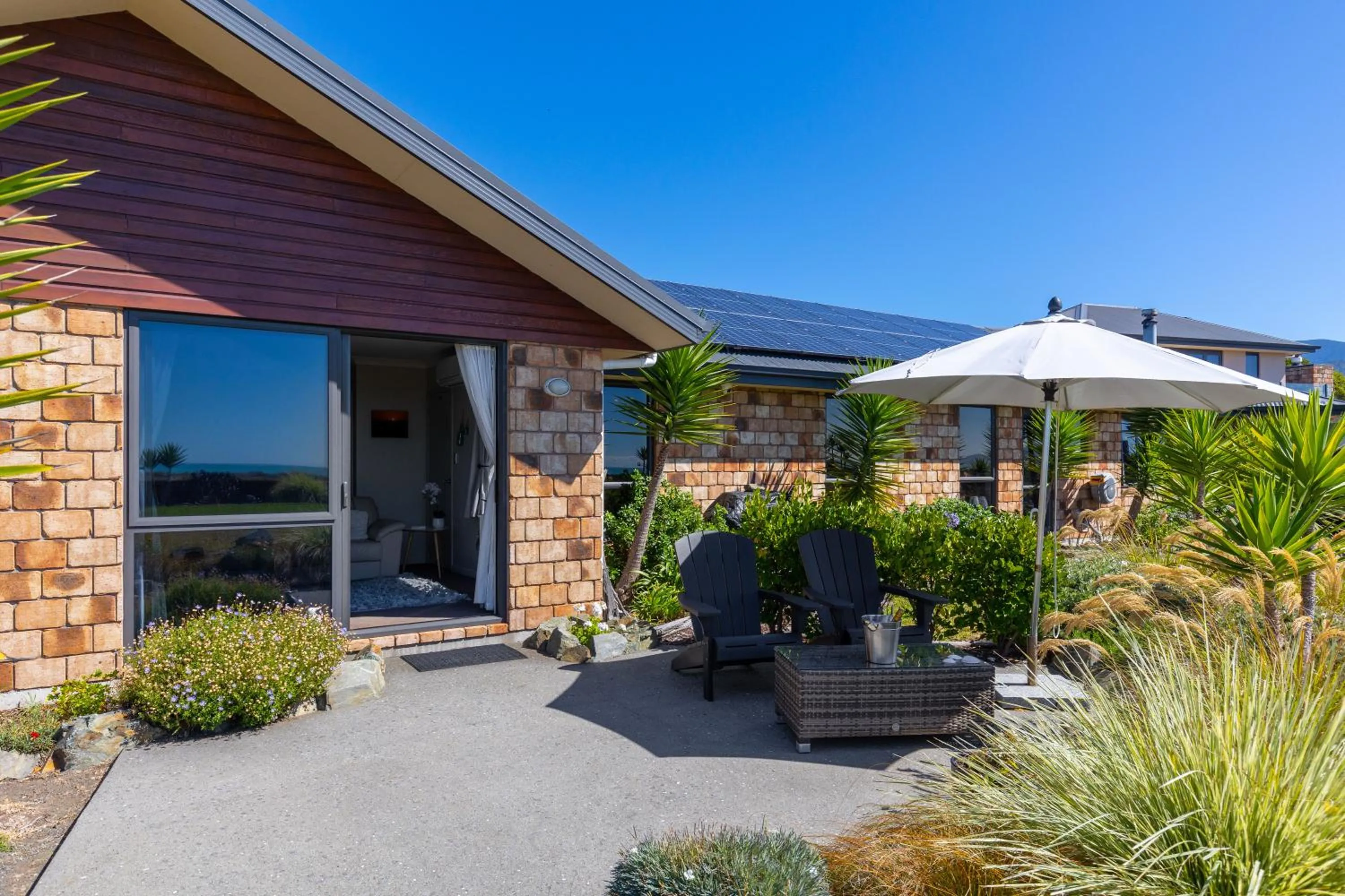 Patio in Ocean View Beachfront Apartment