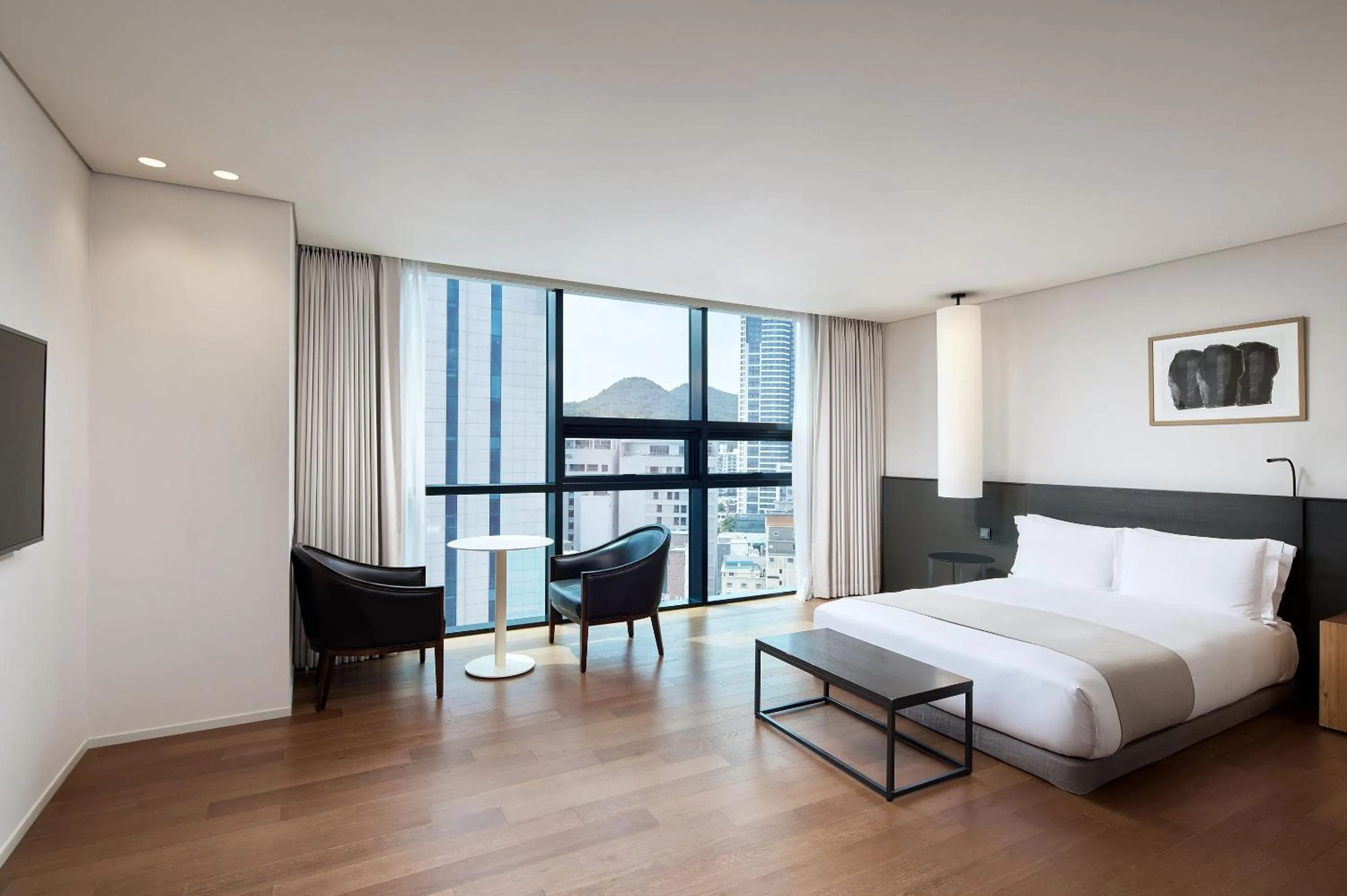 Decorative detail, Bed in Shilla Stay Busan Haeundae