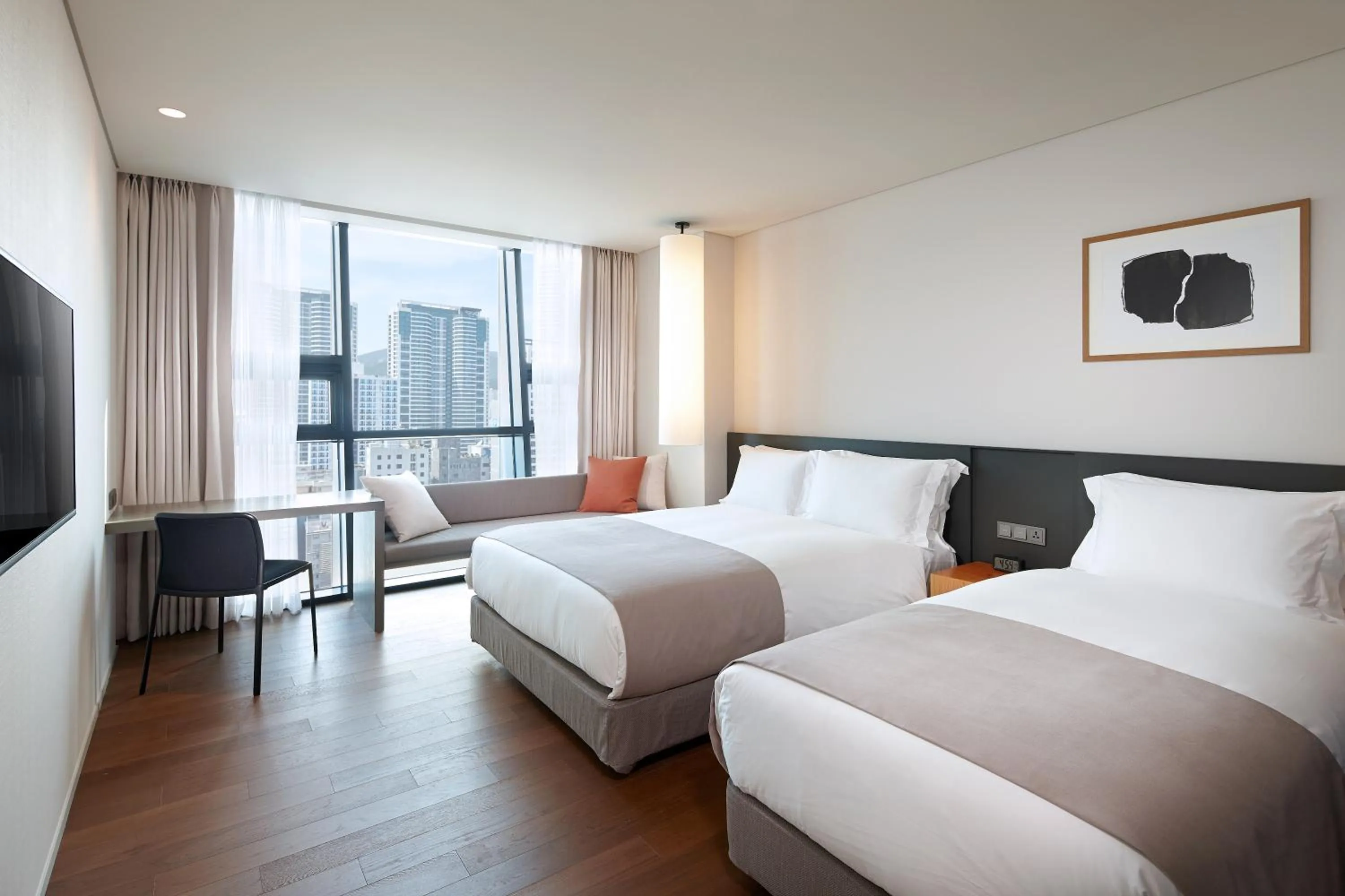 Bed in Shilla Stay Busan Haeundae
