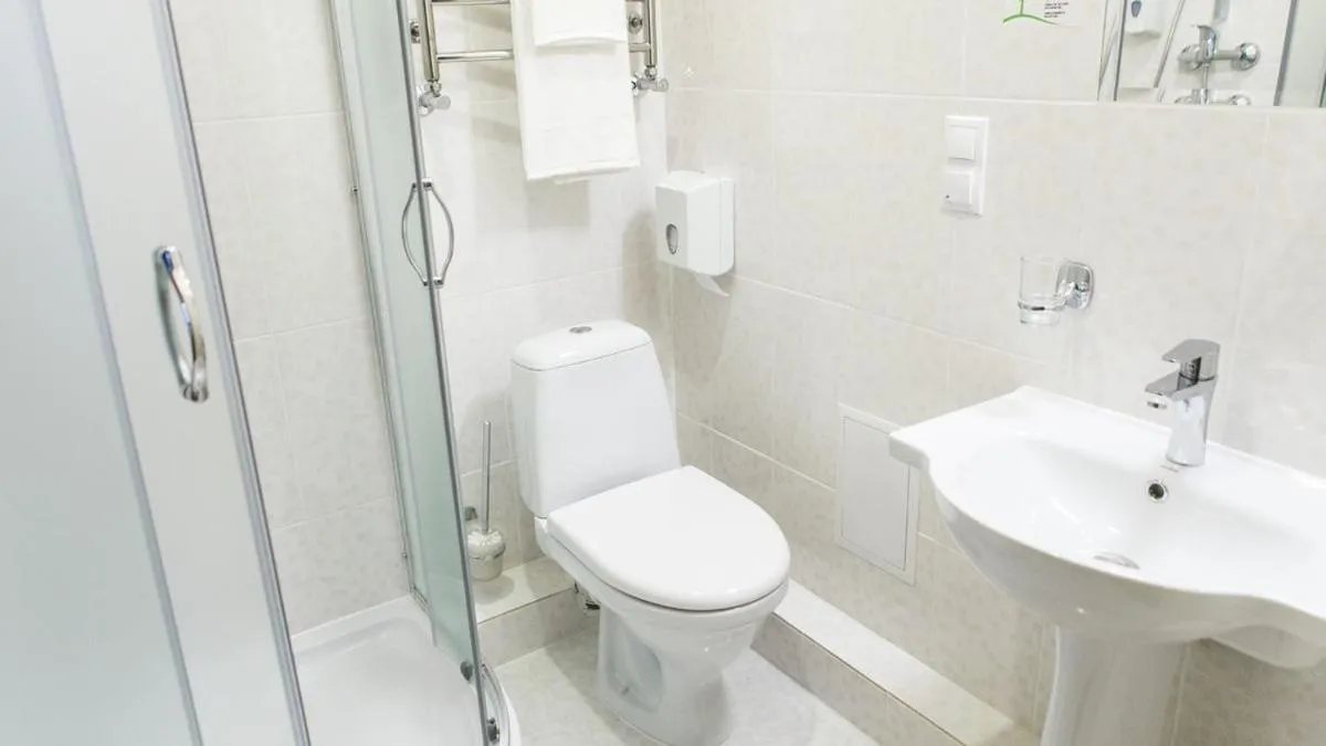 Bathroom in Raziotel Kyiv Yamska