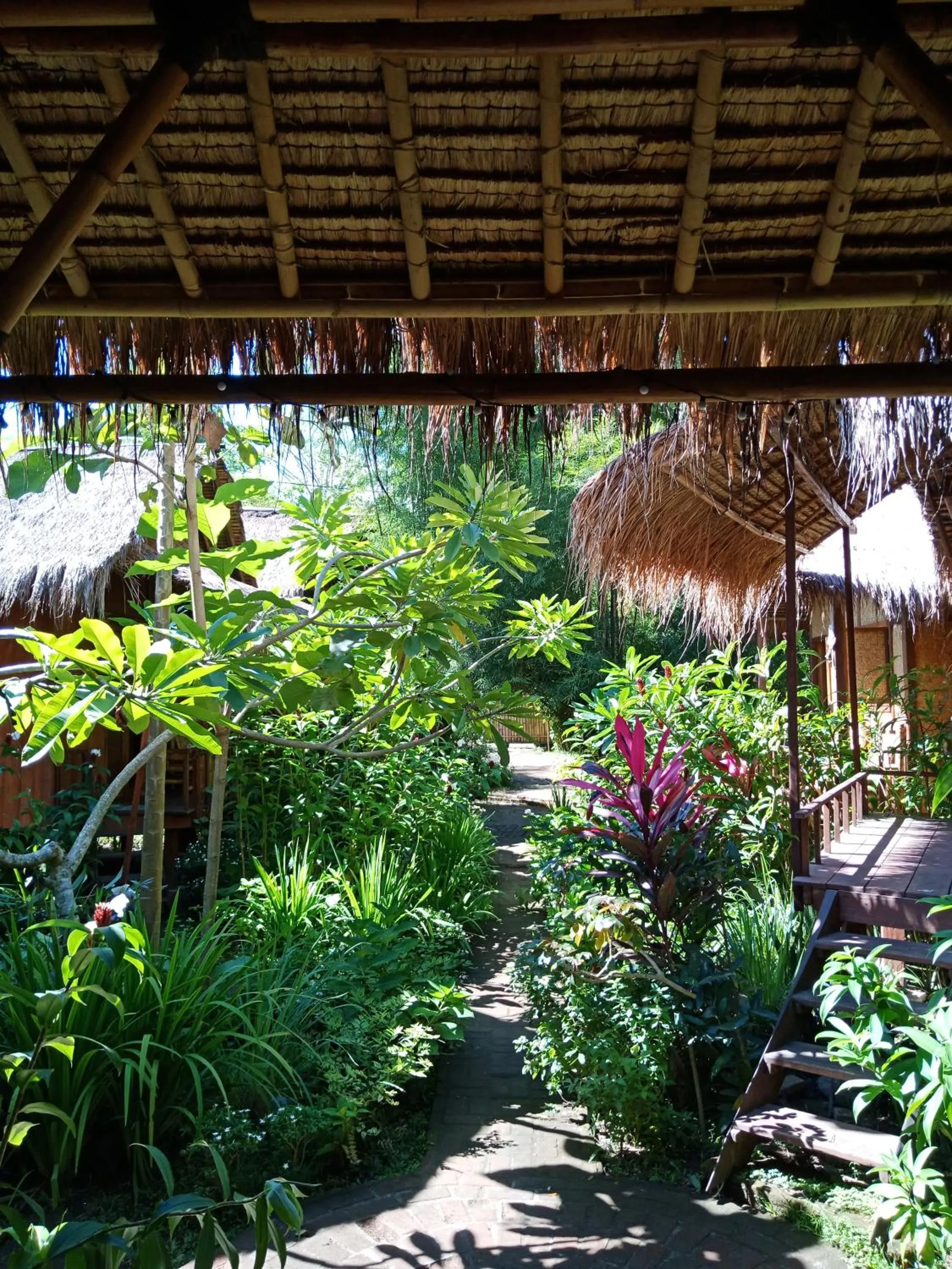 Garden view in Shibui Garden Bungalows and Restaurant