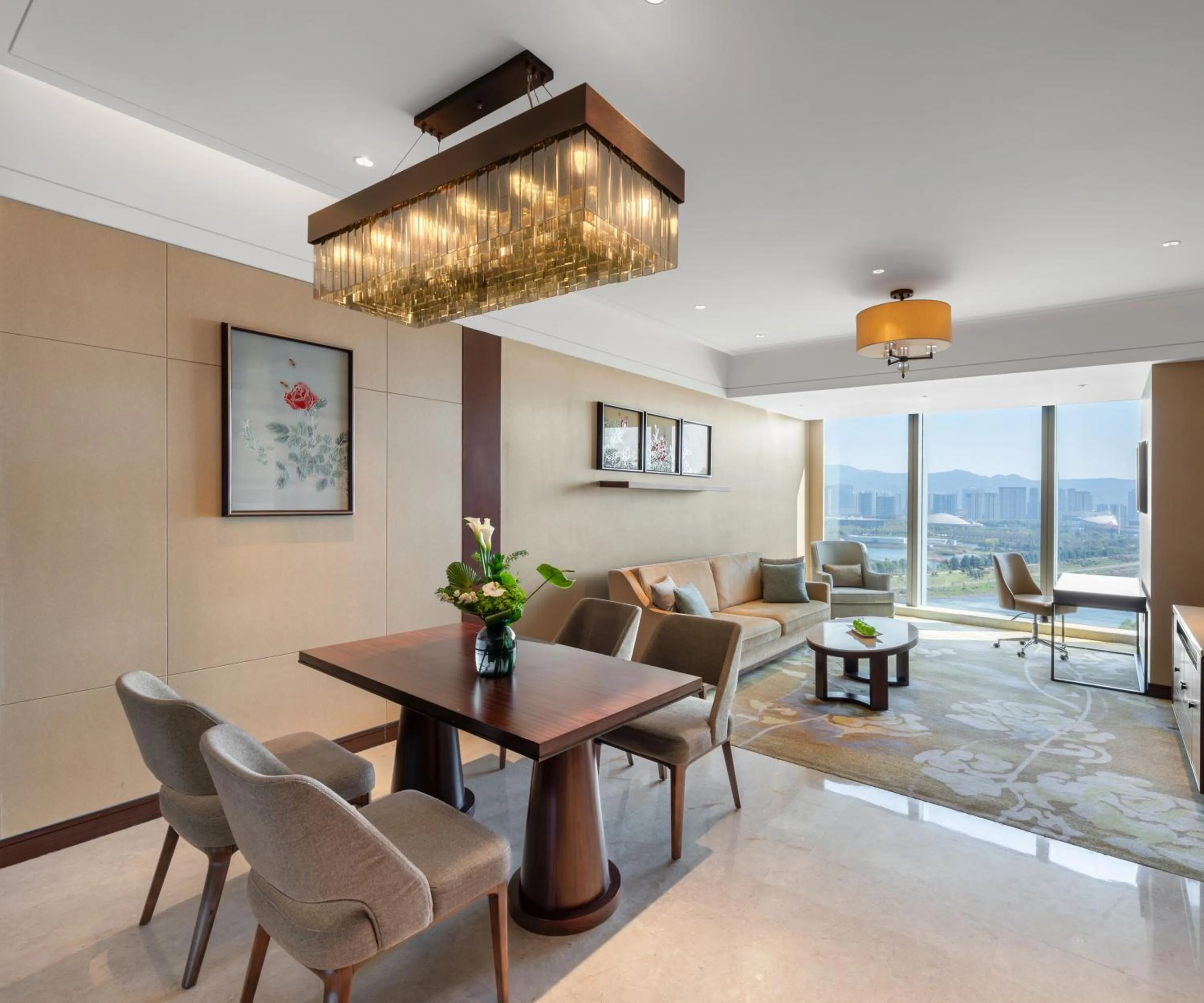 Living room in Shangri-La Yiwu - 3 Min To The Mall, Free Coffee At Lobby