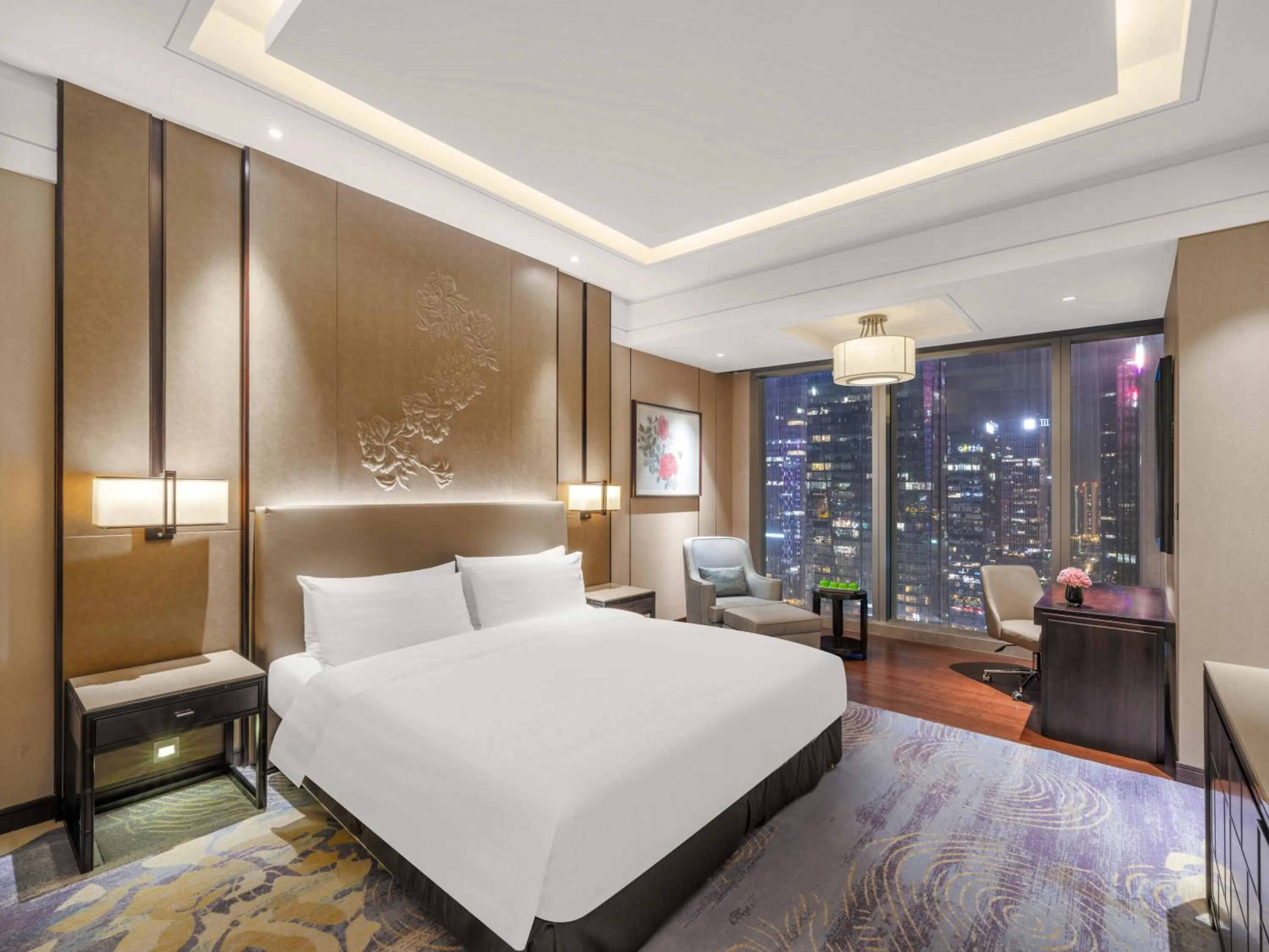 Bedroom, Bed in Shangri-La Yiwu - 3 Min To The Mall, Free Coffee At Lobby