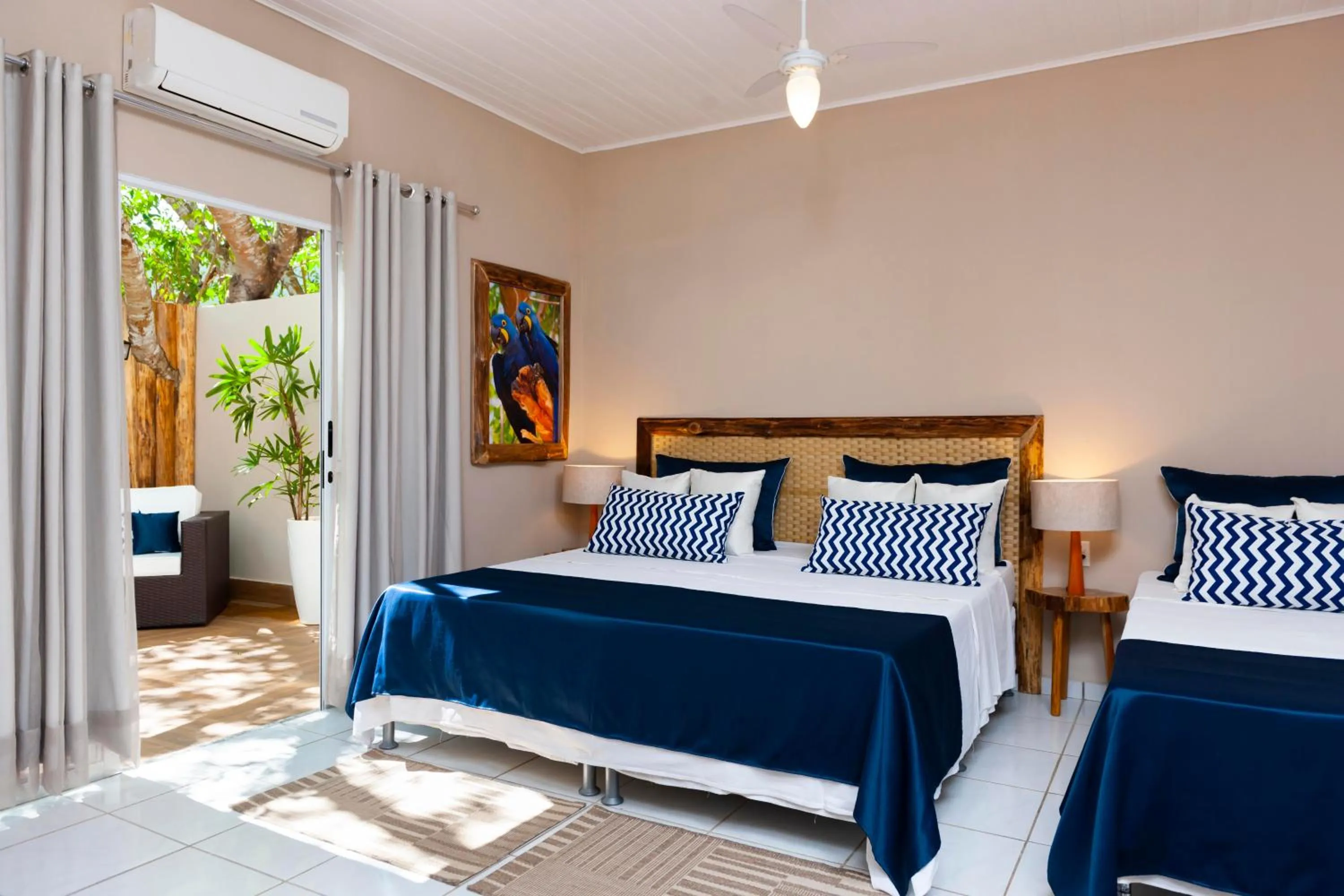 View (from property/room), Bed in Pousada Rio Claro