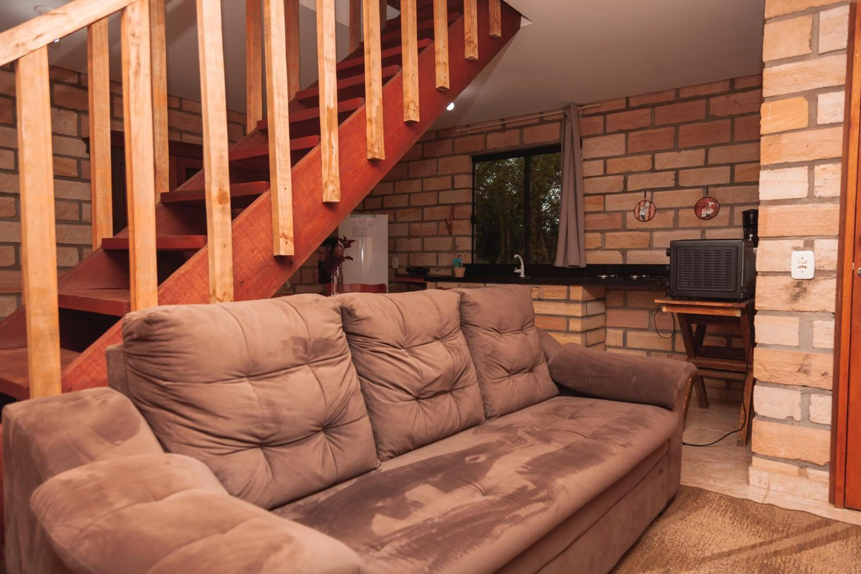 Living room in Pousada Água dos Canyons