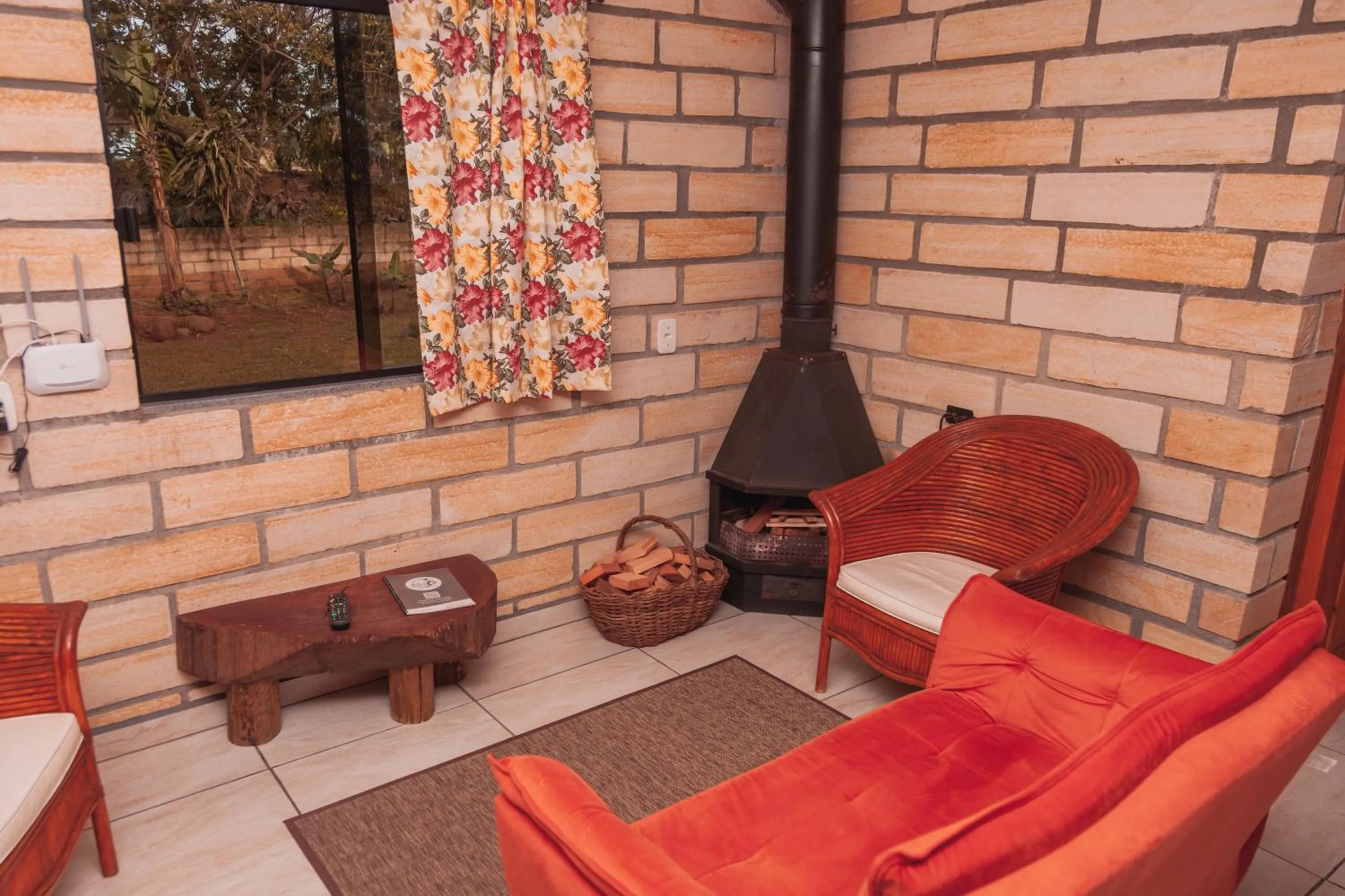 Living room in Pousada Água dos Canyons