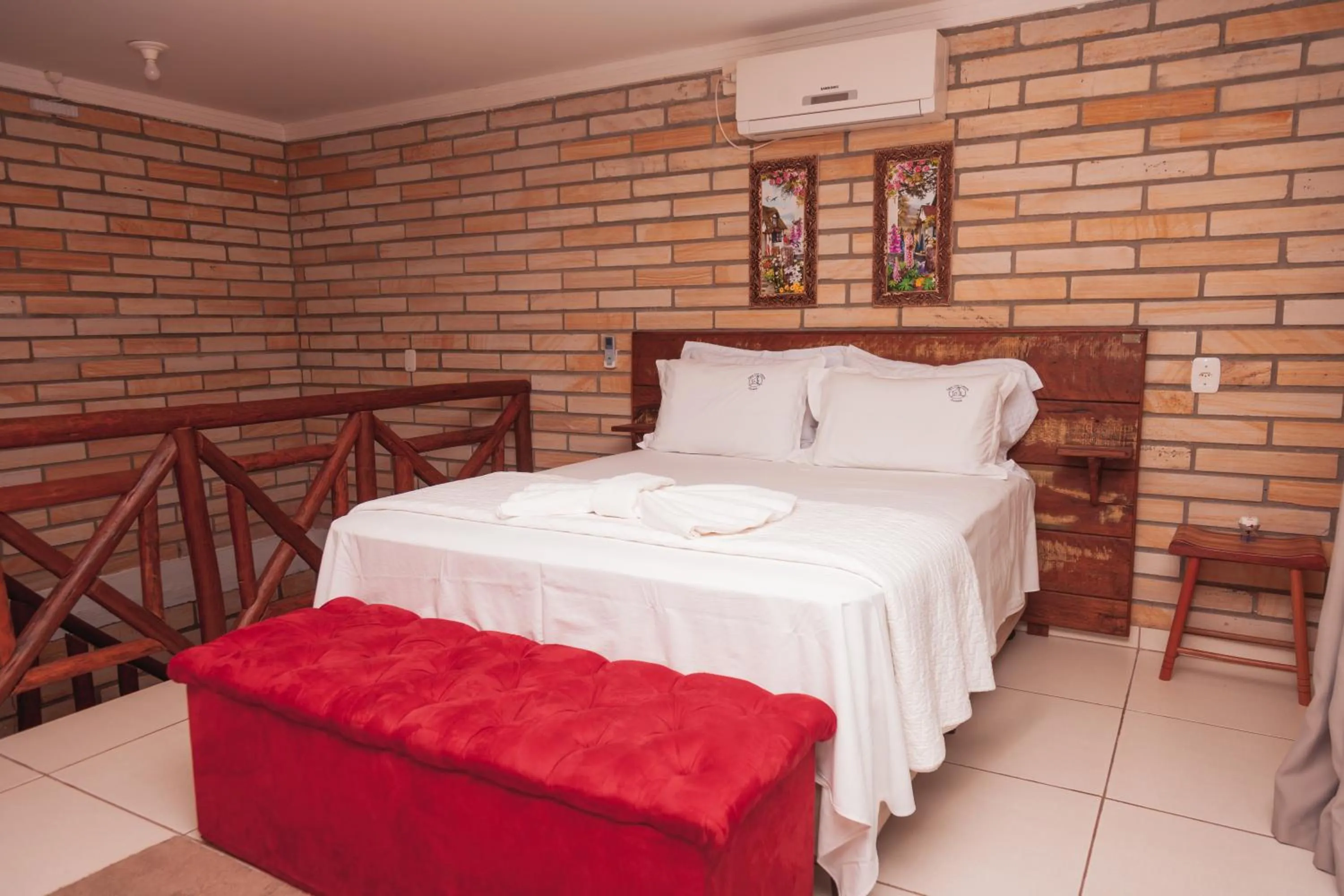 Bed in Pousada Água dos Canyons