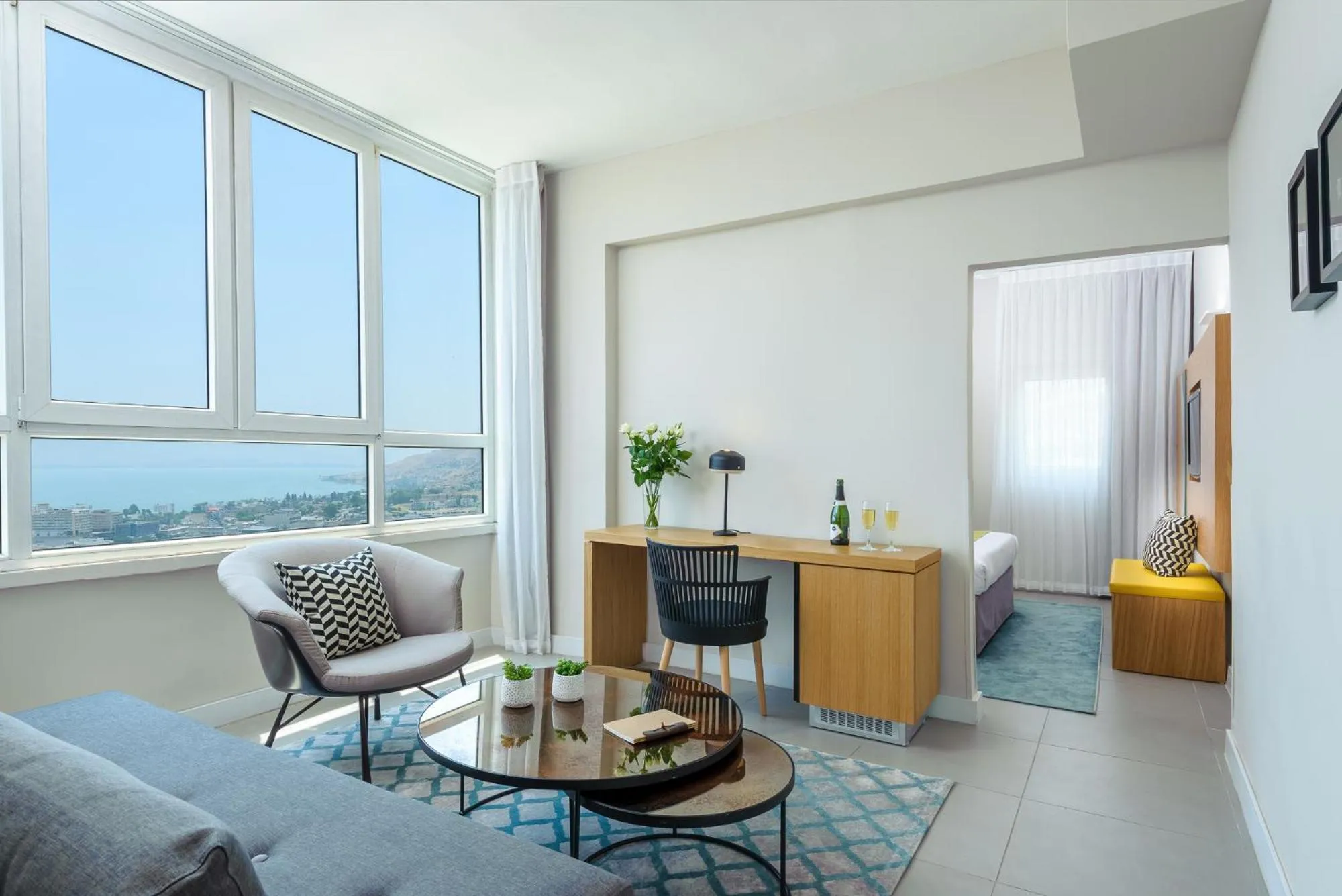 Seating area in Prima Galil Tiberias Hotel