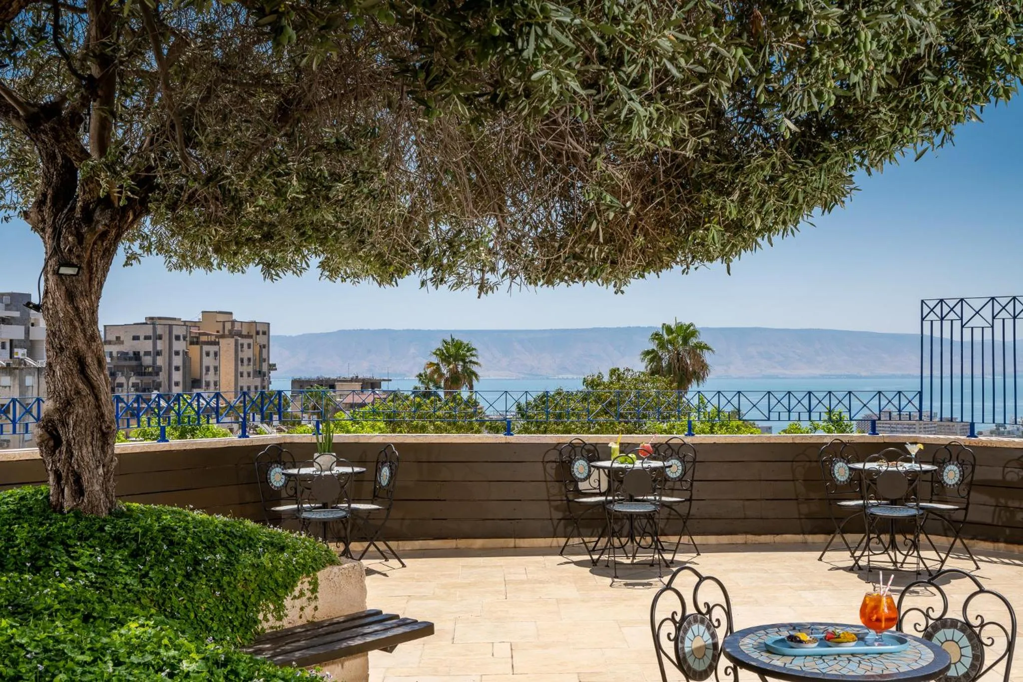 Patio in Prima Galil Tiberias Hotel