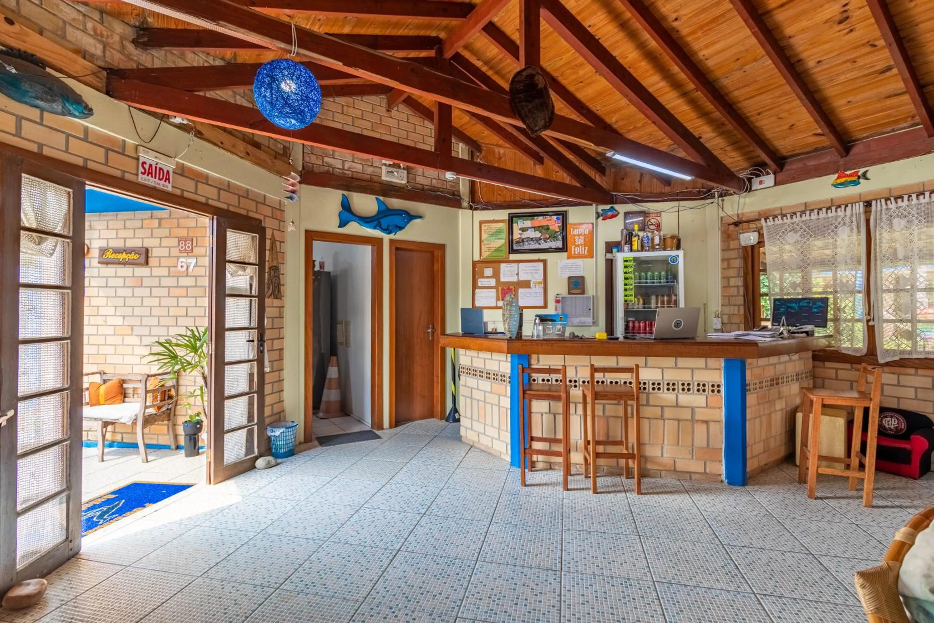 Lobby or reception in Pousada Baleia Franca