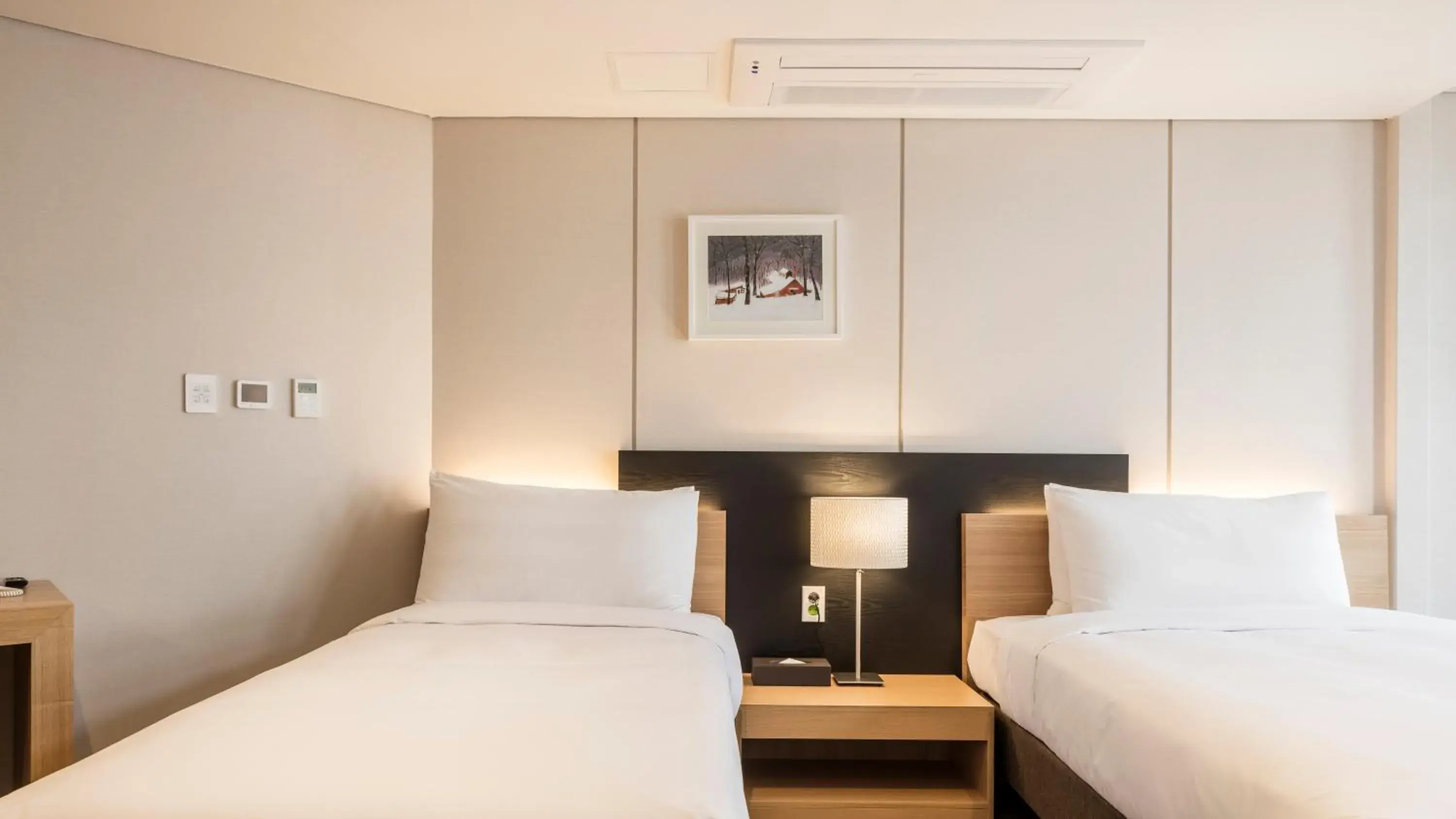 Decorative detail, Bed in The First Stay Hotel Decorative detail, Bed in The First Stay Hotel