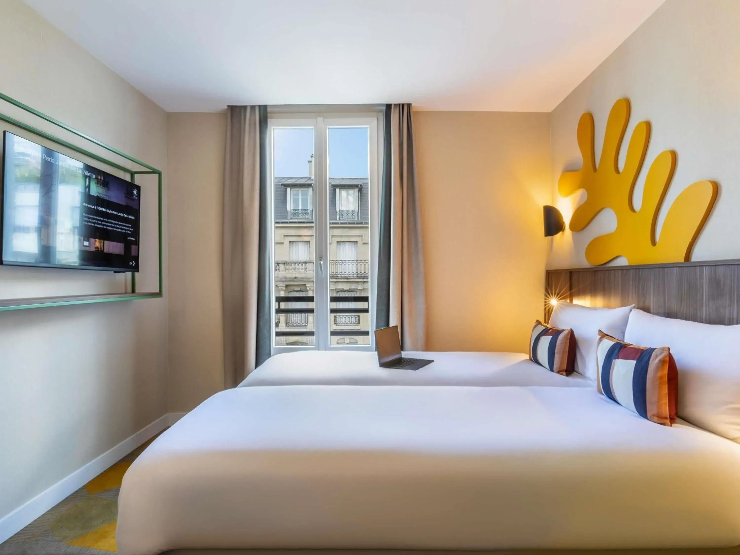 Bedroom, Bed in Ibis Styles Paris Jardin de la Villette - Rénové en 2025 Bedroom, Bed in Ibis Styles Paris Jardin de la Villette - Rénové en 2025
