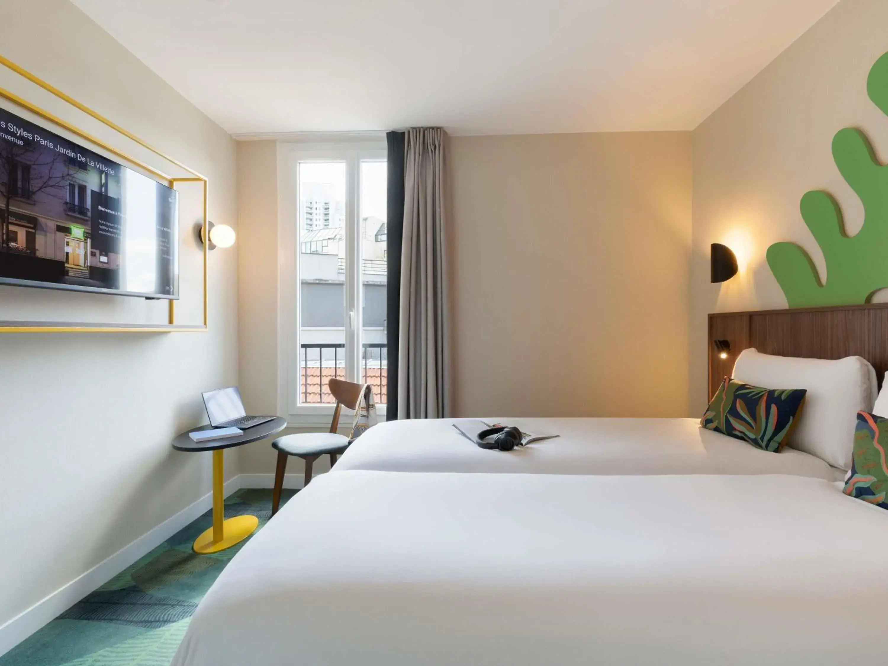Bedroom, Bed in Ibis Styles Paris Jardin de la Villette - Rénové en 2025 Bedroom, Bed in Ibis Styles Paris Jardin de la Villette - Rénové en 2025