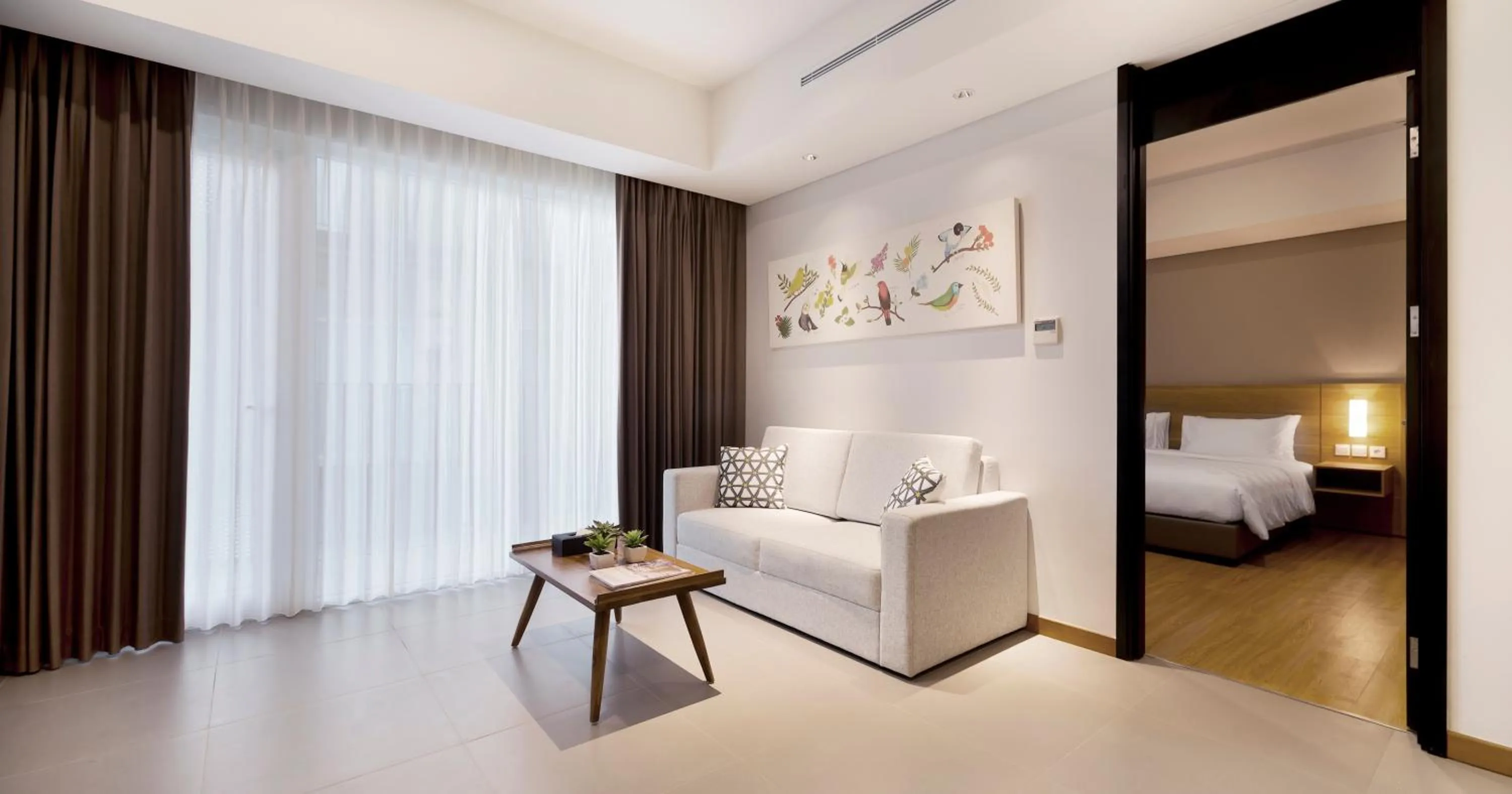 Living room, Bed in Aviary Bintaro