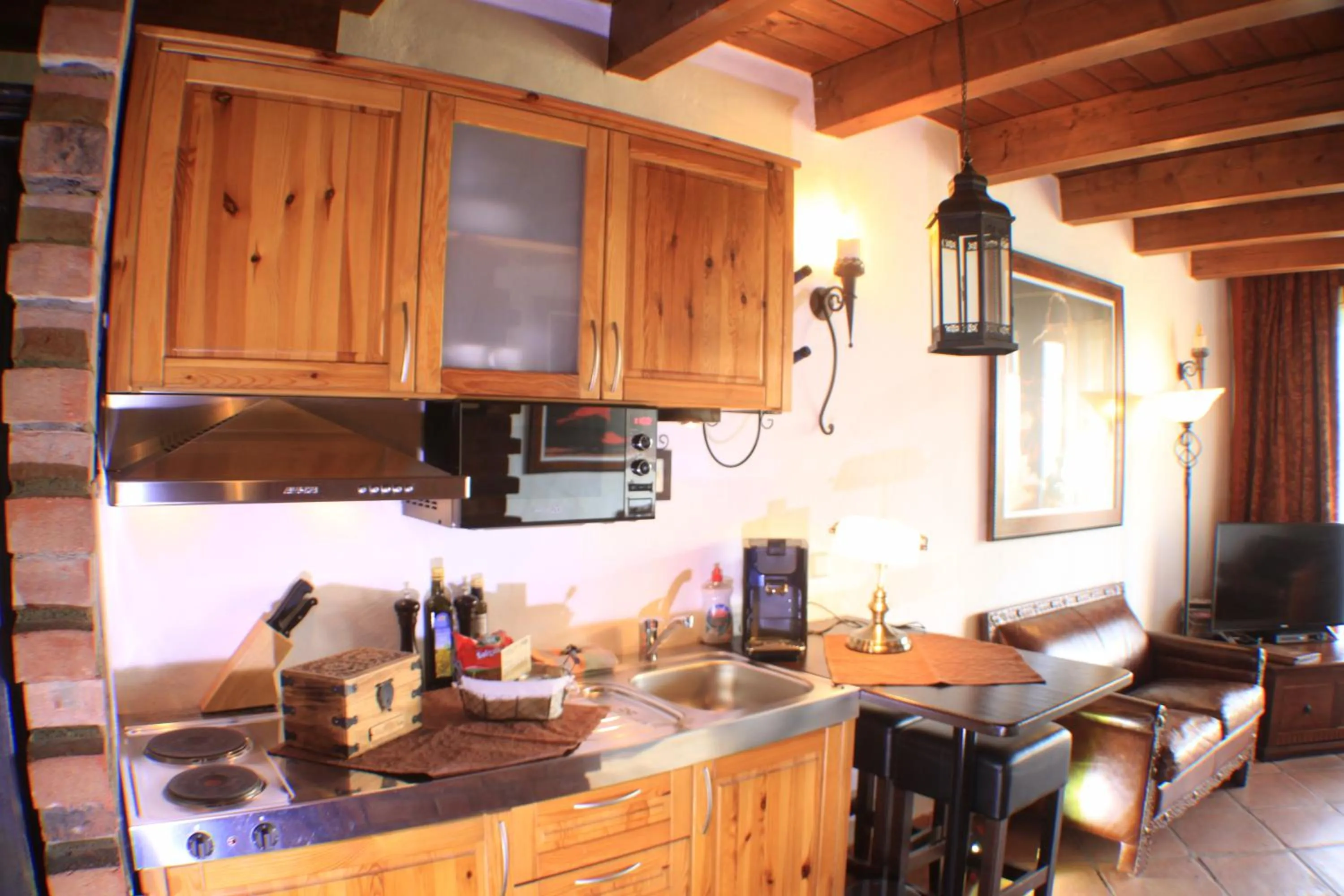 Kitchen or kitchenette in Hazienda Apartmenthotel - Für ein paar Tage oder monatelang