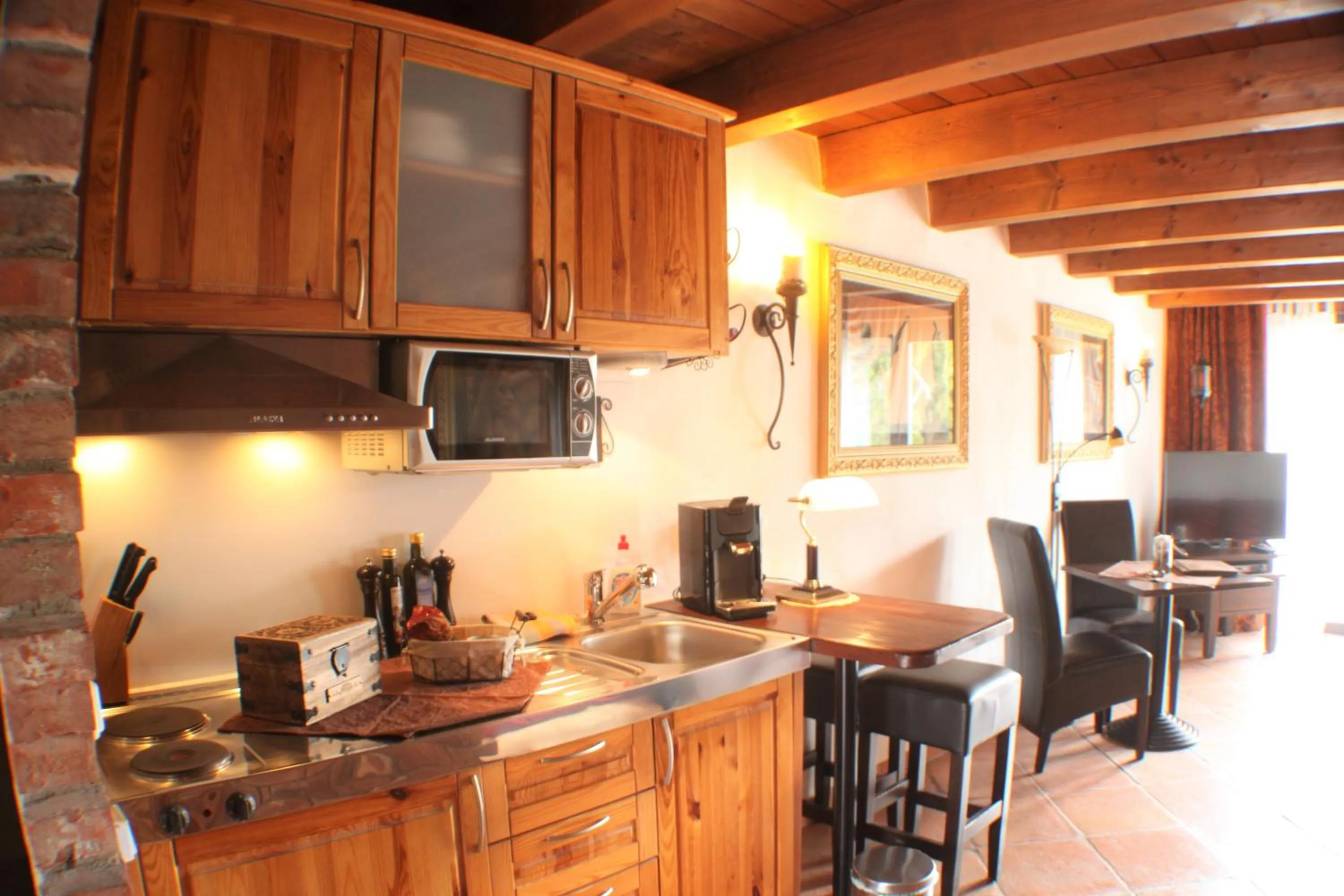 Kitchen or kitchenette in Hazienda Apartmenthotel - Für ein paar Tage oder monatelang