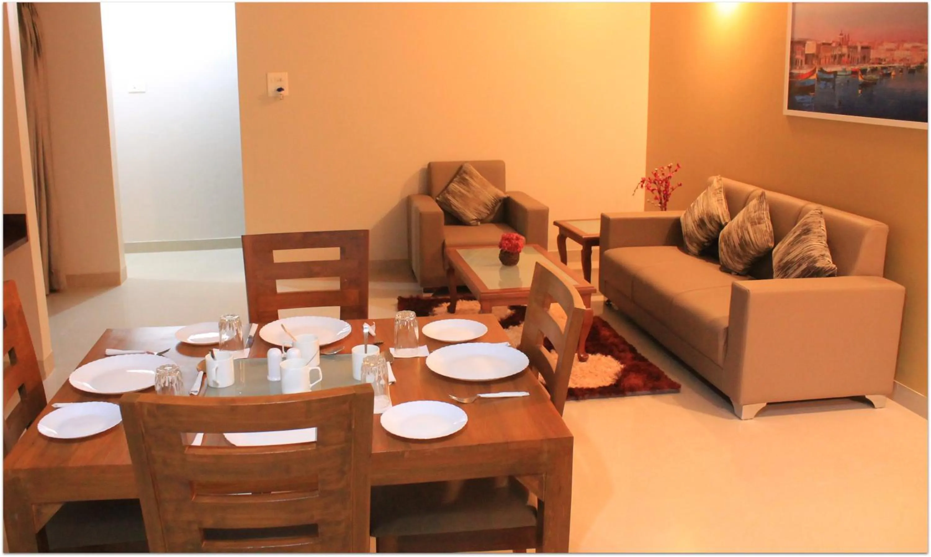 Dining area in StayBird - Icon Bliss, An Apartment Hotel, Kharadi
