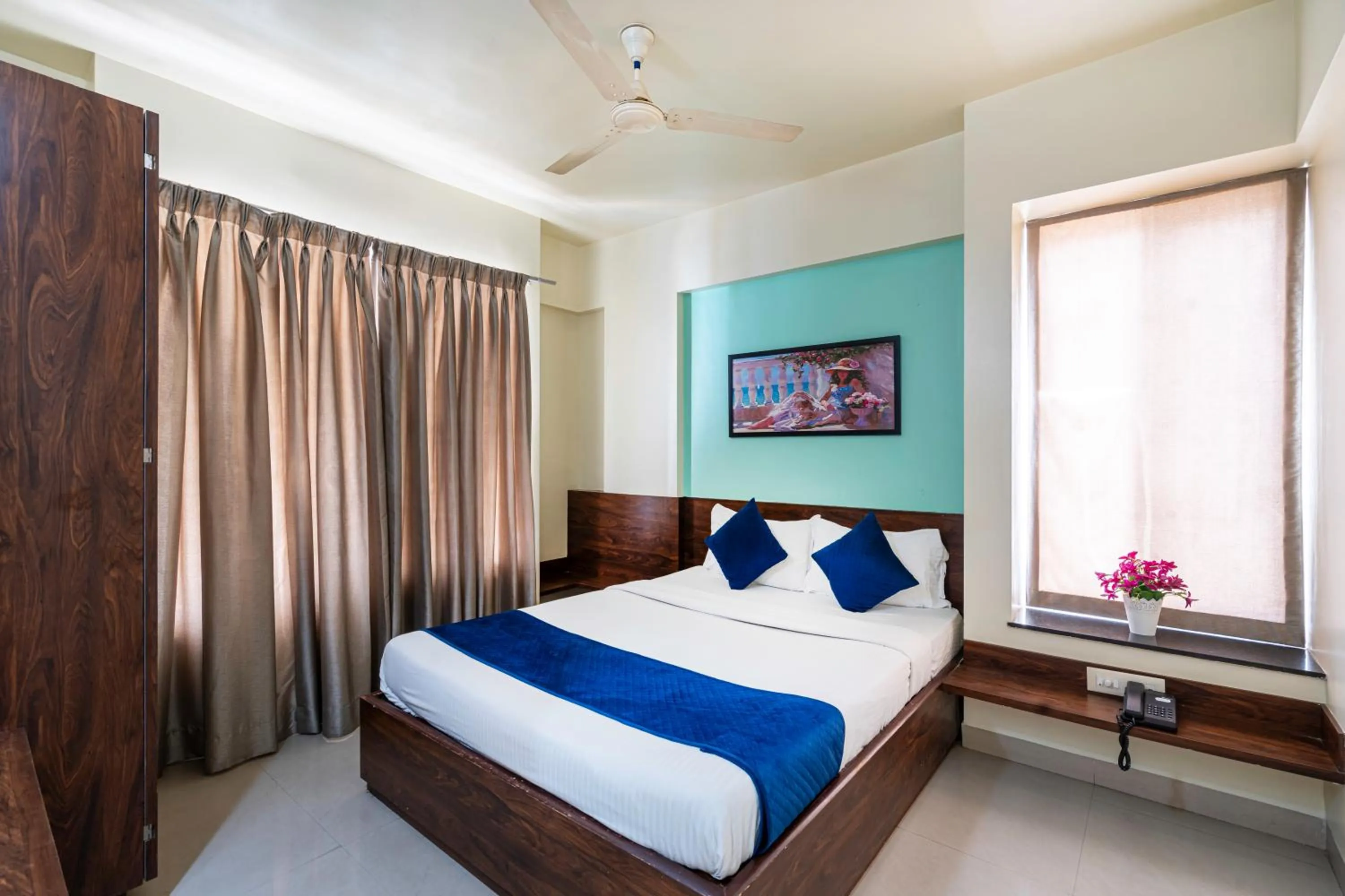 TV and multimedia, Bed in StayBird - Icon Bliss, An Apartment Hotel, Kharadi