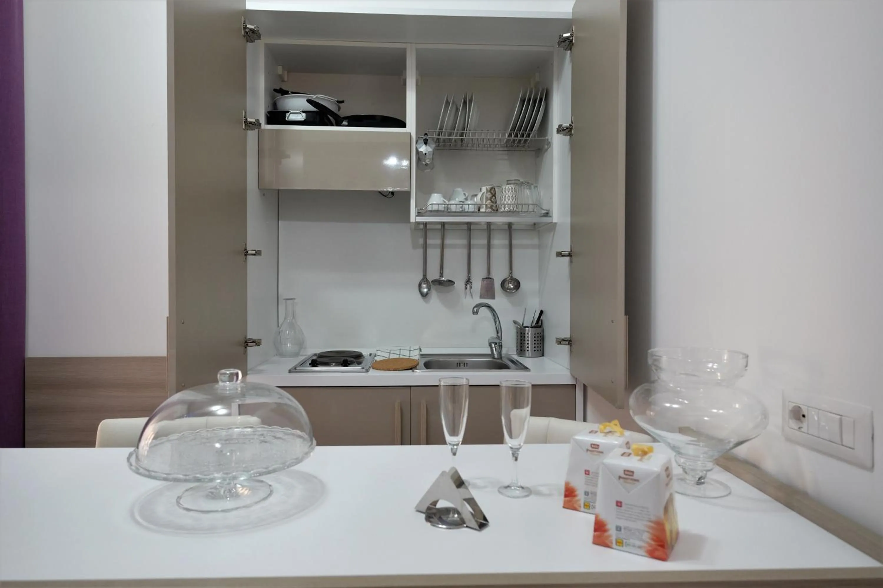 Kitchen or kitchenette in Al Parco II Rota B&B