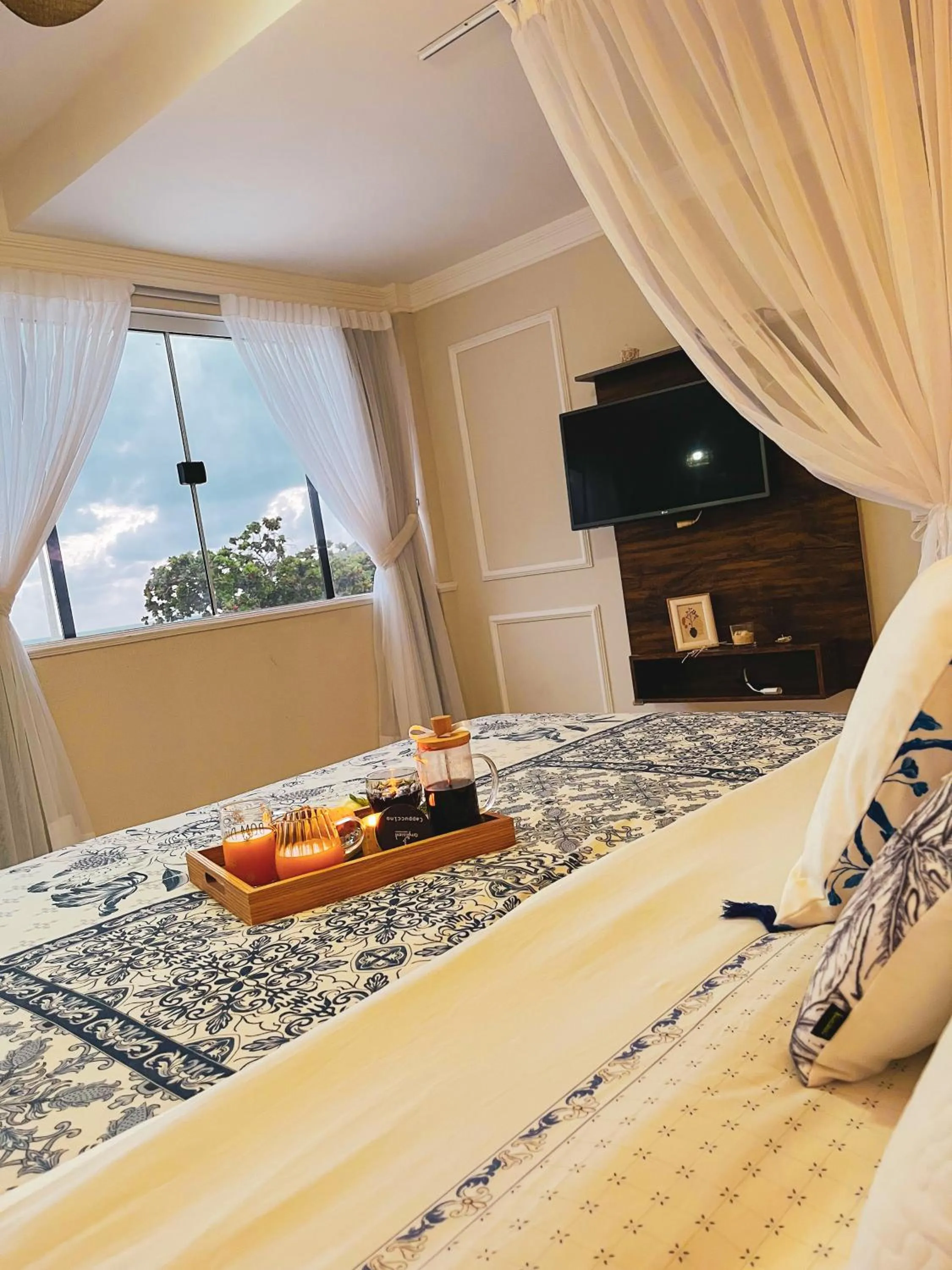 Bed in Pousada Recanto da Família